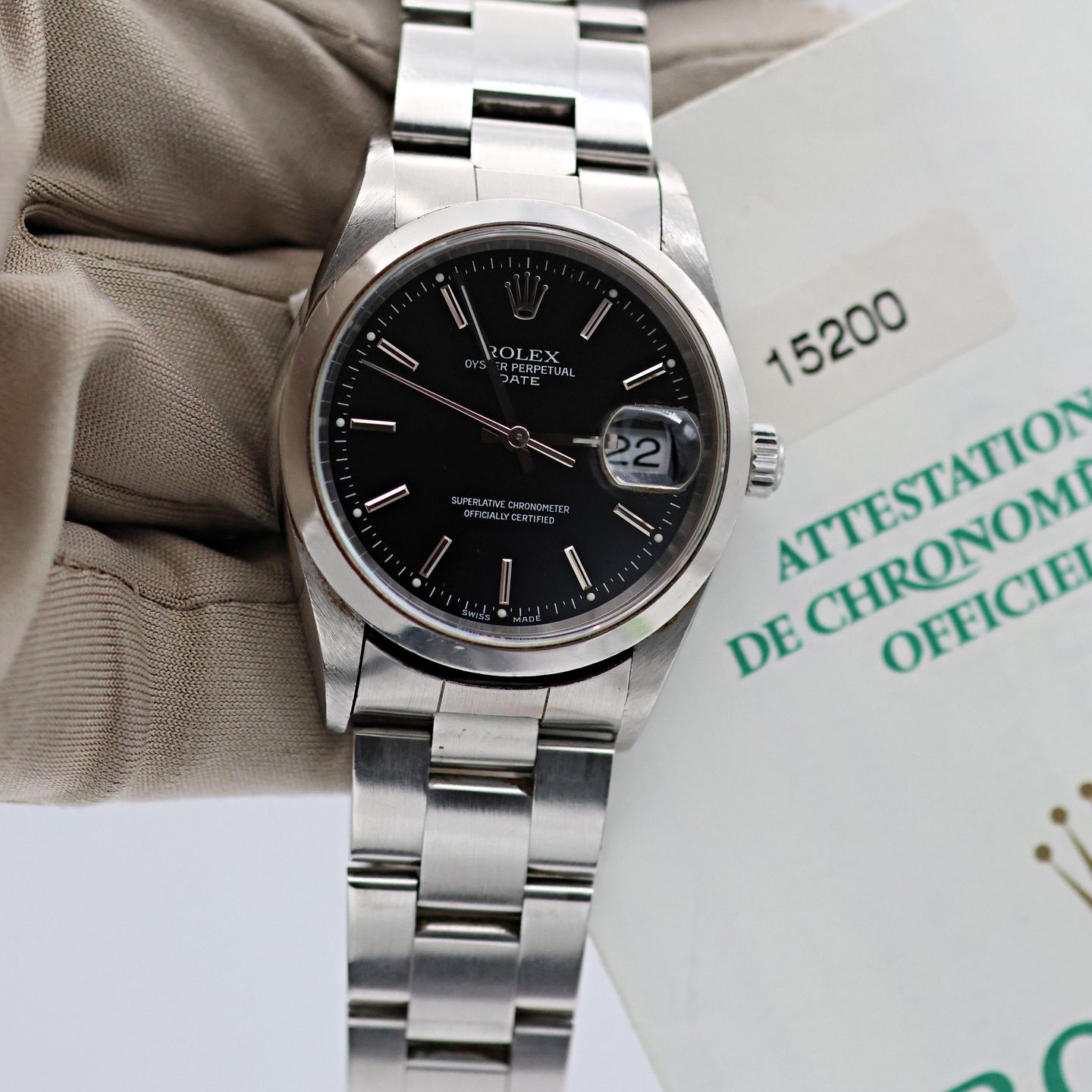 Rolex Oyster Perpetual Date 15200 (Unknown (random serial)) - 34 mm Steel case (8/8)