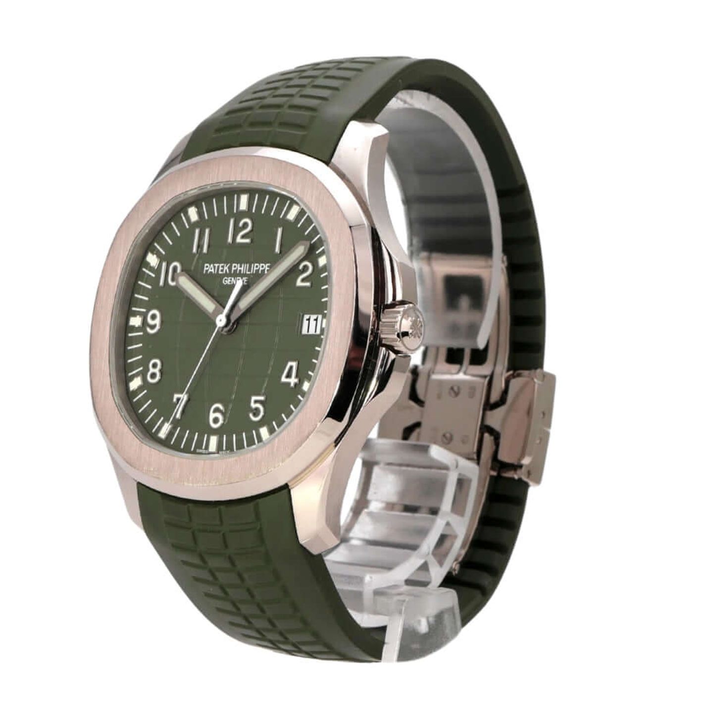 Patek Philippe Aquanaut 5168G-010 (2020) - Green dial 42 mm White Gold case (3/8)