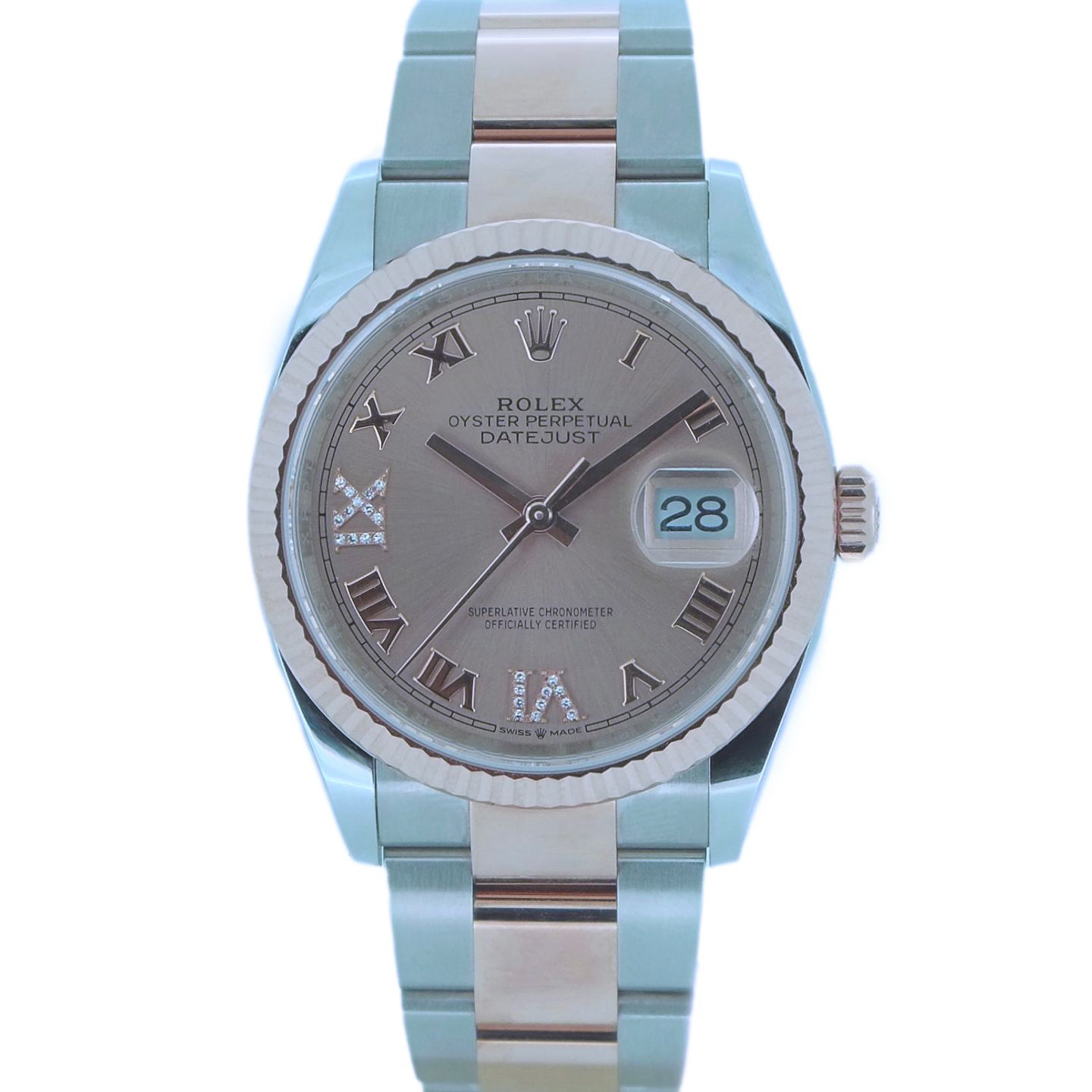 Rolex Datejust 36 126231 (2025) - Pink dial 36 mm Gold/Steel case (1/6)