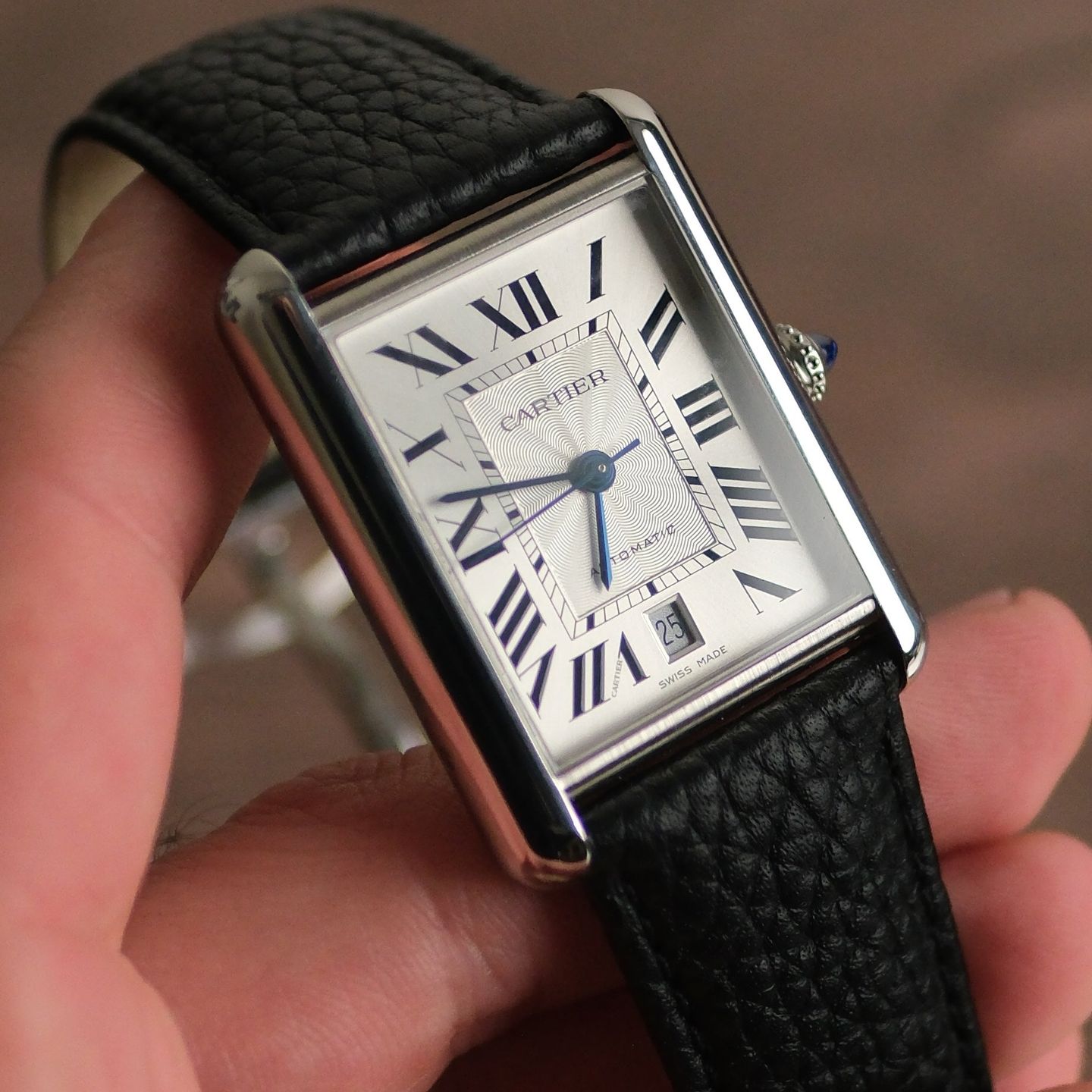 Cartier Tank WSTA0040 (2023) - Zilver wijzerplaat 41mm Staal (1/4)