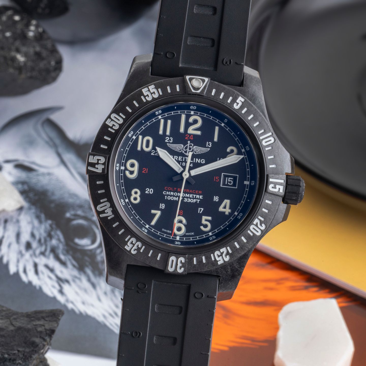 Breitling Colt Skyracer X74320E4/BF87 (Unknown (random serial)) - Black dial 45 mm Plastic case (3/8)