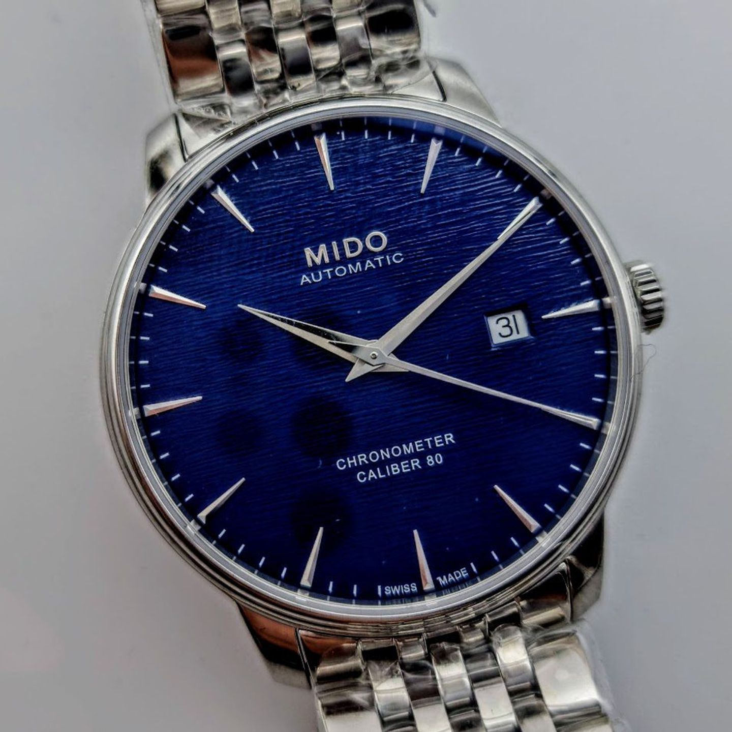 Mido Baroncelli M027.408.11.041.00 (2025) - Blue dial 40 mm Steel case (2/8)