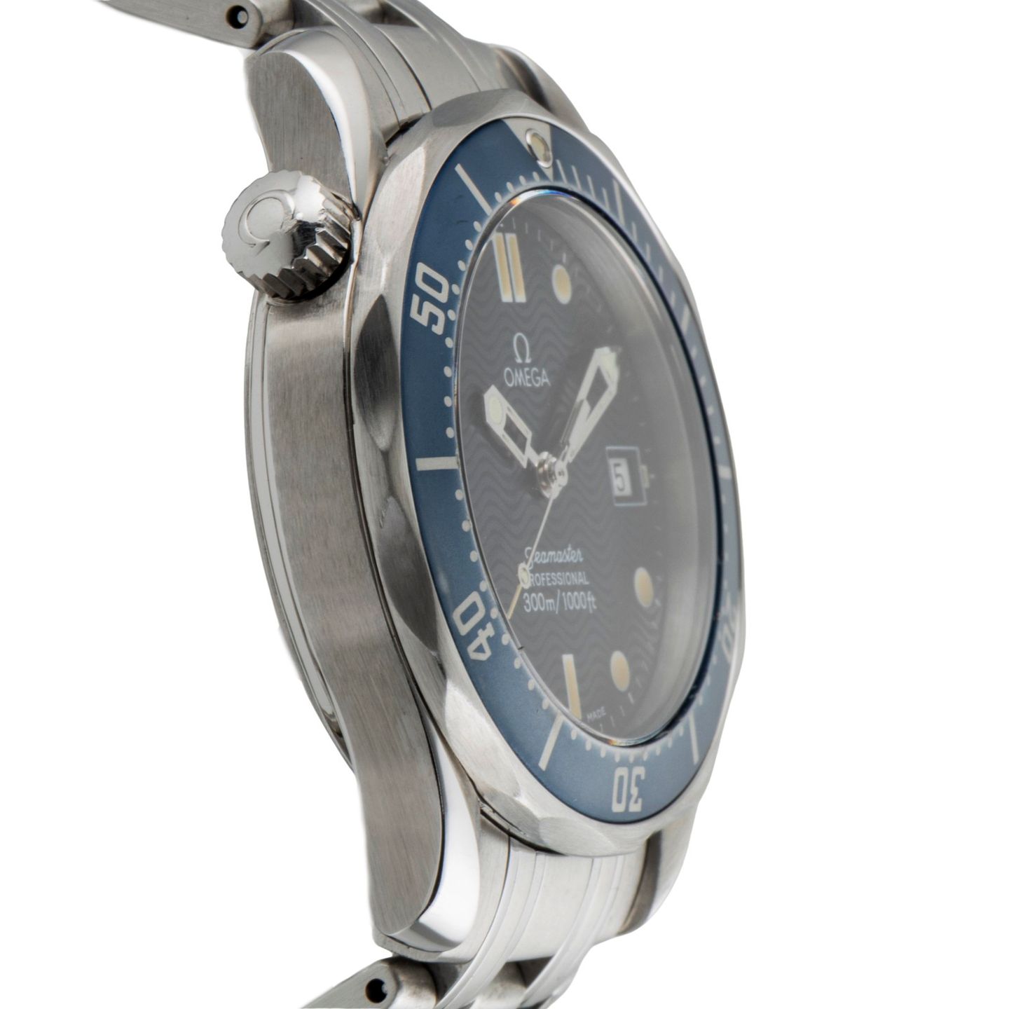 Omega Seamaster Diver 300 M 2561.80.00 (1995) - Blauw wijzerplaat 36mm Staal (7/8)