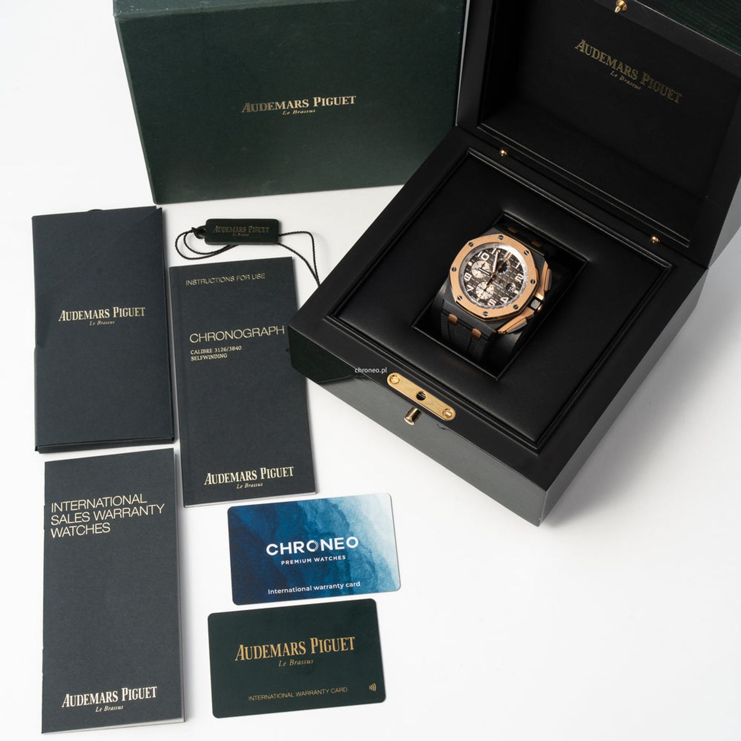 Audemars Piguet Royal Oak Offshore Chronograph 26405NR.OO.A002CA.01 (2021) - Green dial 44 mm Ceramic case (8/8)