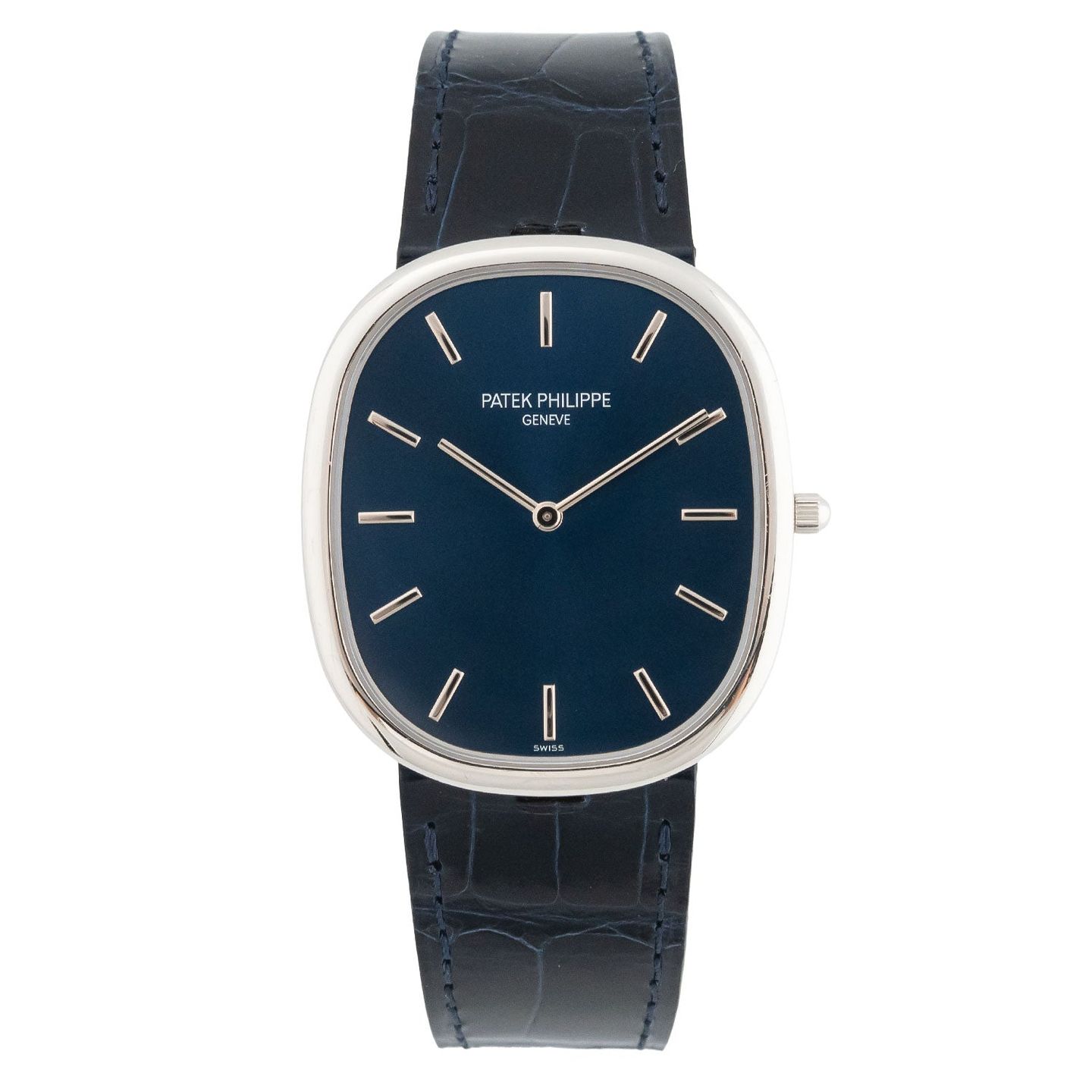 Patek Philippe Golden Ellipse 5738P-001 (2017) - Blauw wijzerplaat 35mm Platina (1/6)