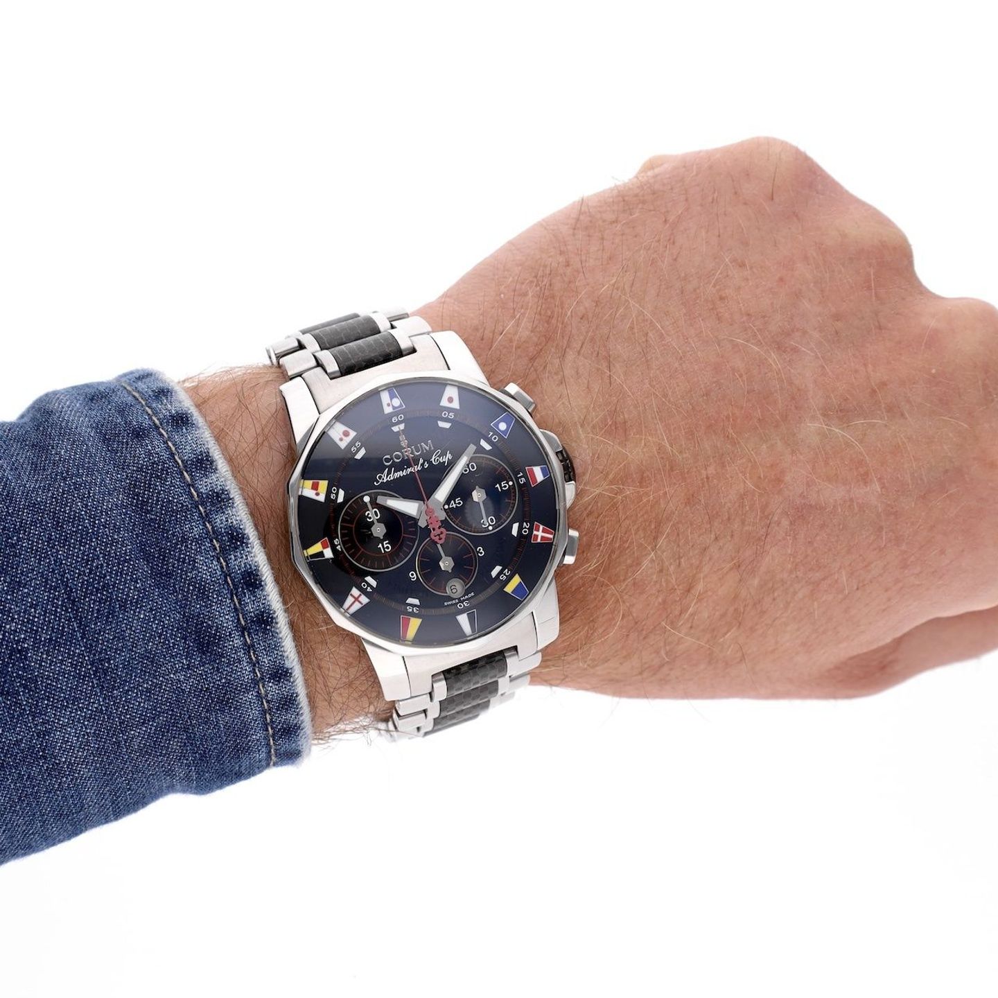 Corum Admiral's Cup 985.631.20 (2006) - Black dial 45 mm Steel case (8/8)