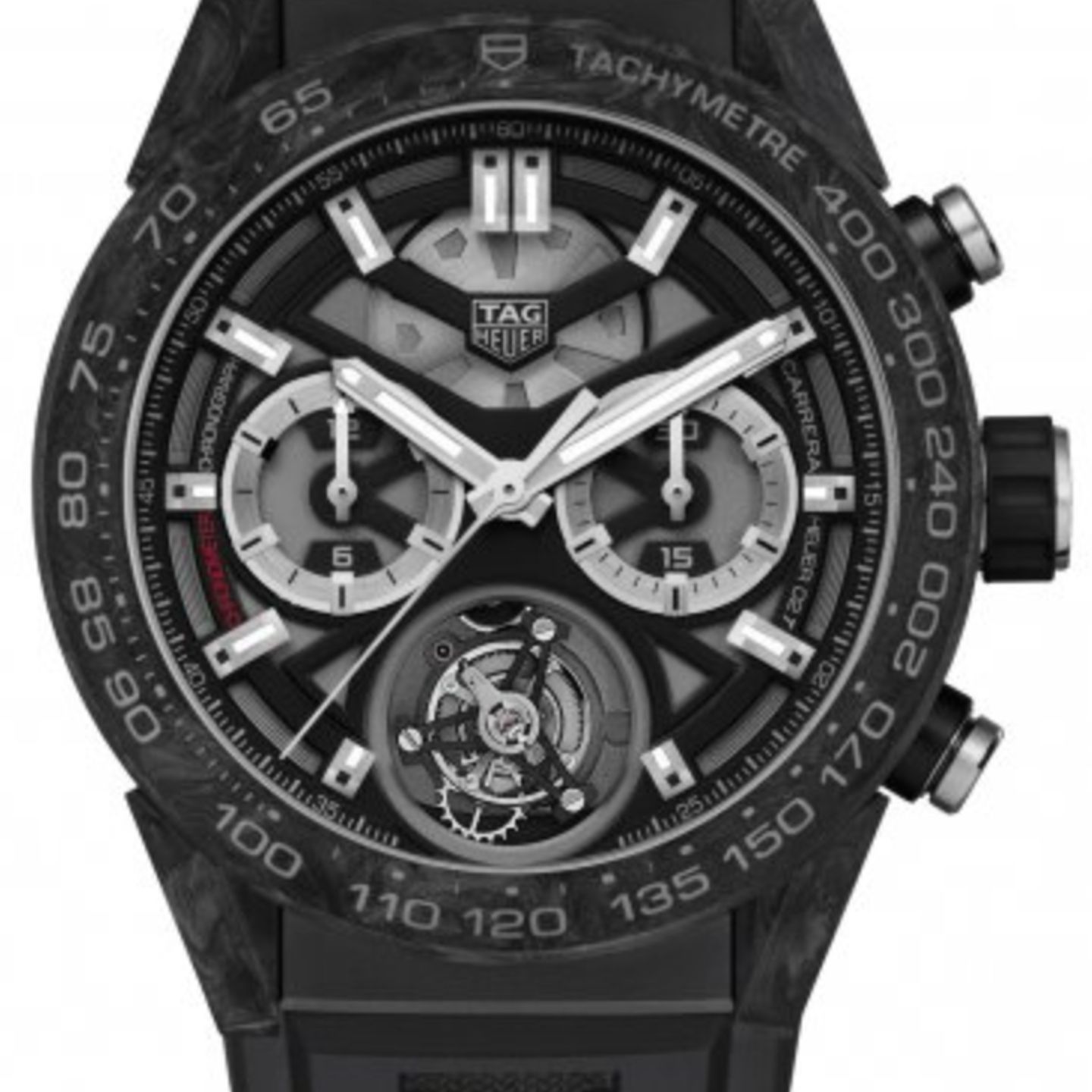 TAG Heuer Carrera Heuer-02T CAR5A8U.FT6071 (2024) - Transparent dial 45 mm Titanium case (1/1)