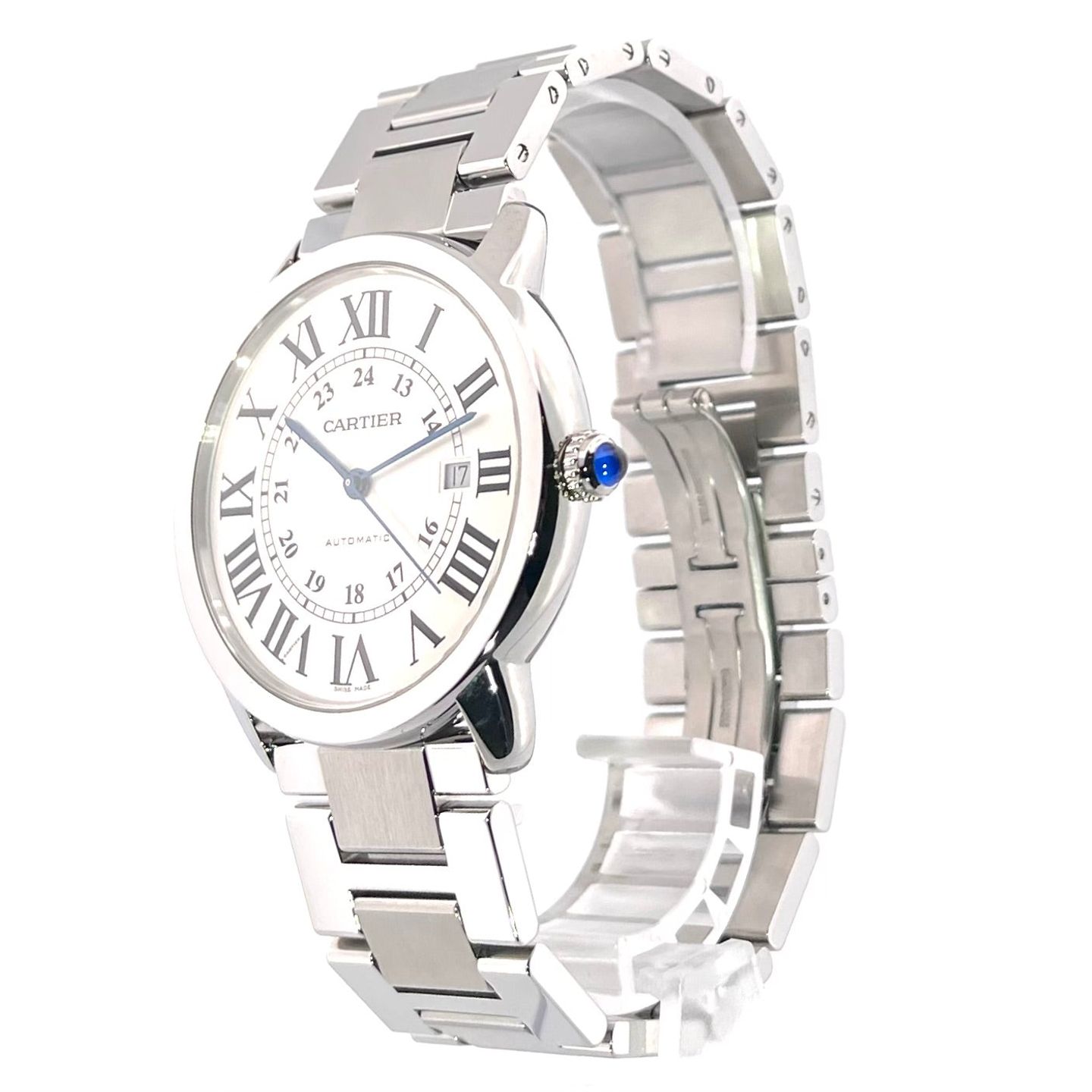 Cartier Ronde Solo de Cartier W6701011 (2023) - Zilver wijzerplaat 42mm Staal (2/7)