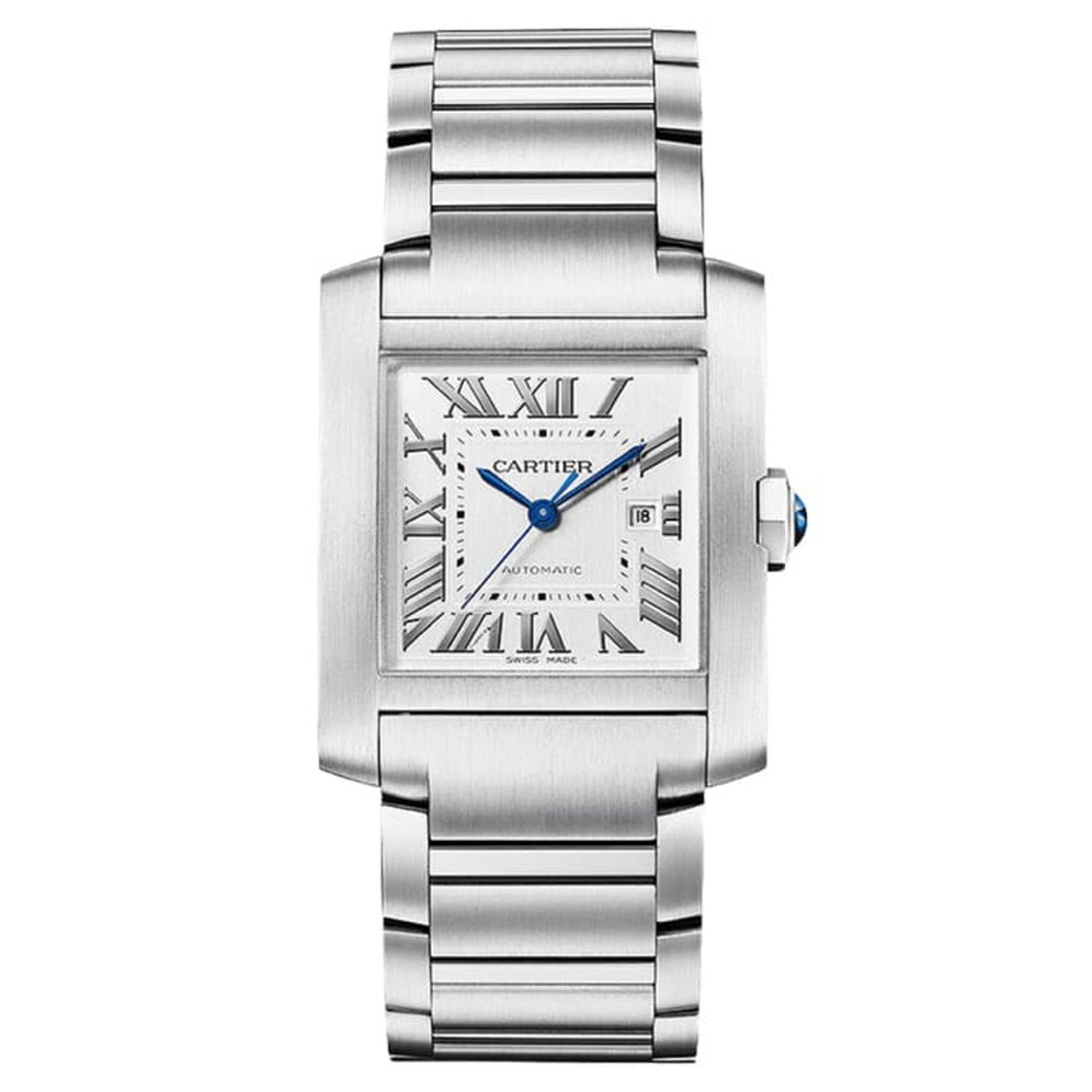 Cartier Tank Française WSTA0067 (2024) - Zilver wijzerplaat 27mm Staal (1/1)