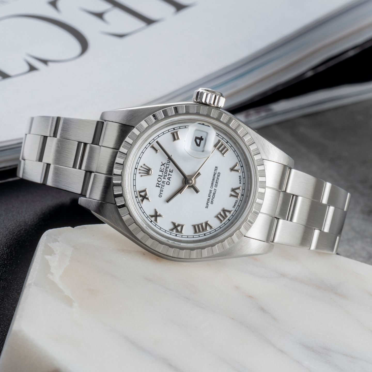 Rolex Oyster Perpetual Lady Date 79240 (Unknown (random serial)) - 26 mm Steel case (2/8)