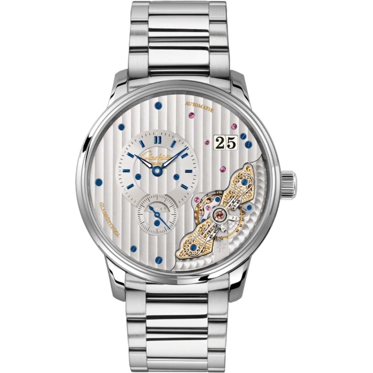 Glashütte Original PanoMaticInverse 1-91-02-02-02-71 (2026) - Grijs wijzerplaat 42mm Staal (1/1)