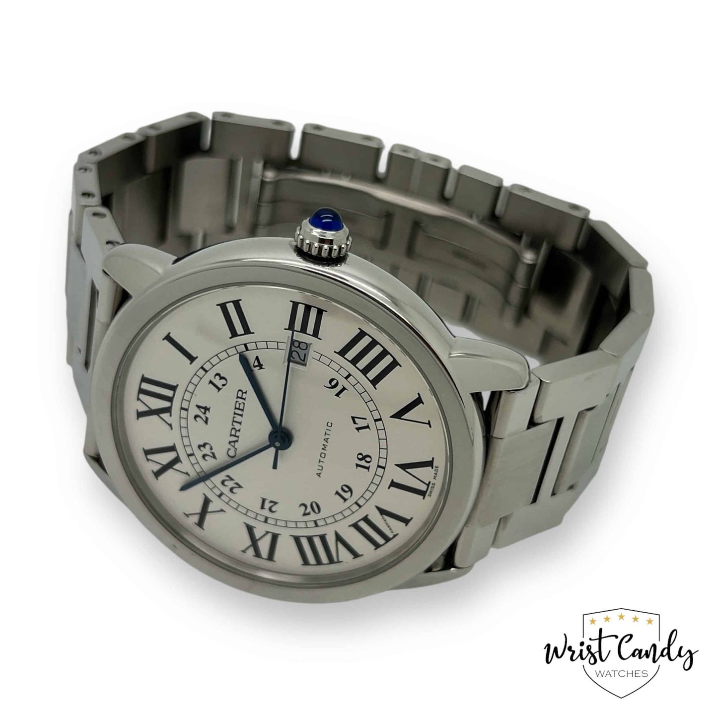 Cartier Ronde Solo de Cartier W6701011 (Onbekend (willekeurig serienummer)) - Zilver wijzerplaat 42mm Staal (4/8)