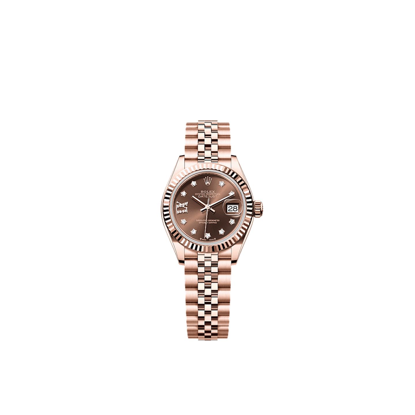 Rolex Lady-Datejust 279175 (2025) - Brown dial 28 mm Rose Gold case (1/1)