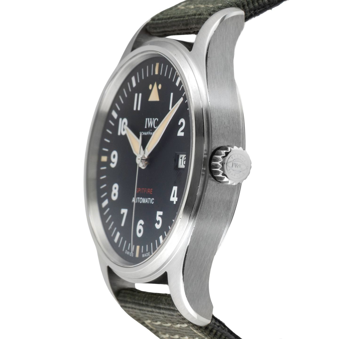 IWC Pilot IW326801 (Unknown (random serial)) - Black dial 39 mm Steel case (6/8)