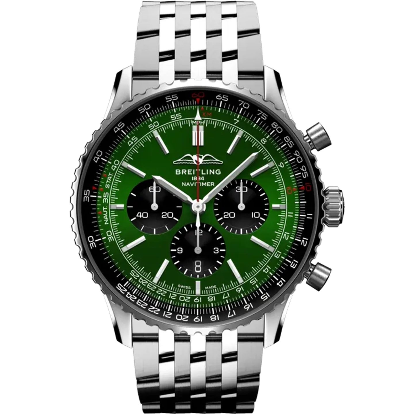 Breitling Navitimer 01 (46 MM) AB0137241L1A1 (2026) - Green dial 46 mm Steel case (1/1)