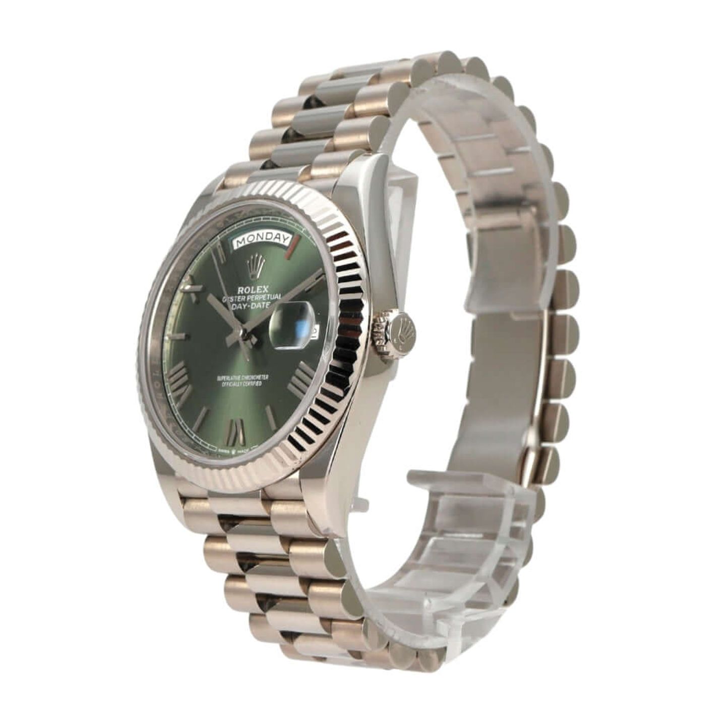 Rolex Day-Date 40 228239 (2022) - Green dial 40 mm White Gold case (3/8)