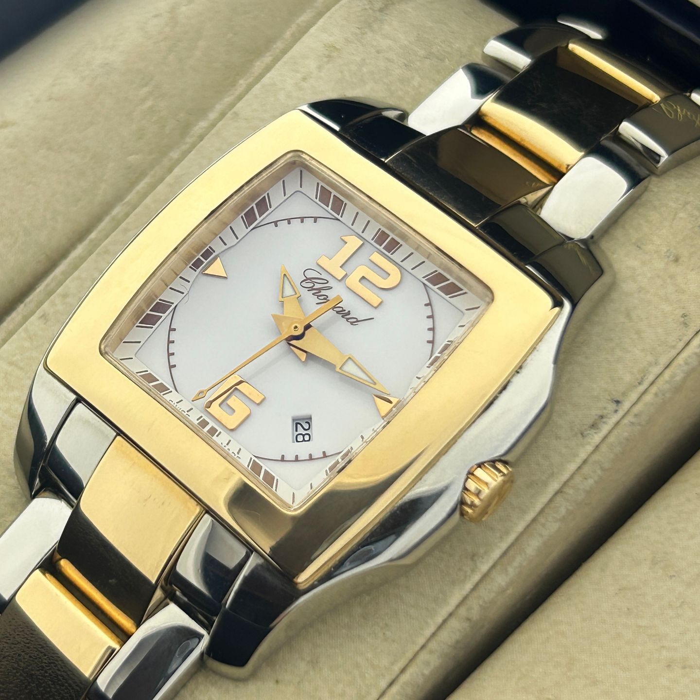 Chopard Two O Ten 118473-9001 (2002) - White dial 34 mm Gold/Steel case (8/8)