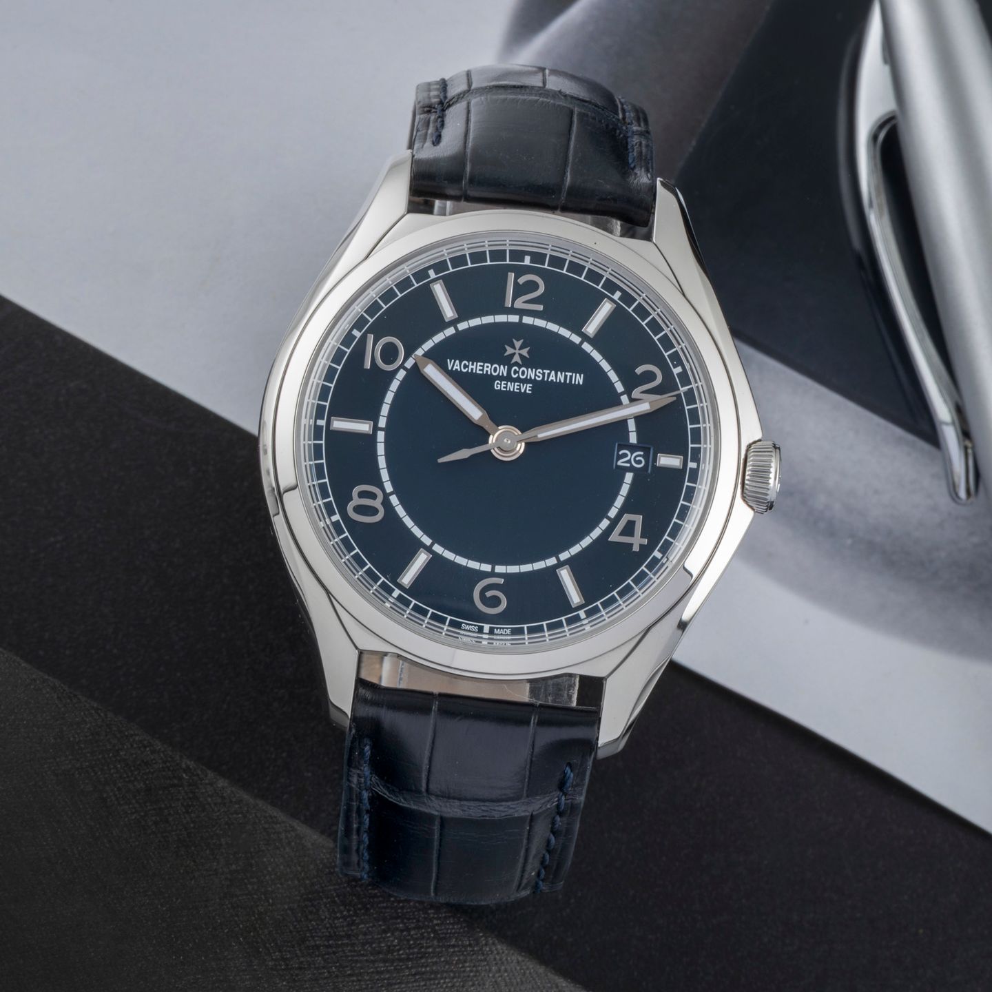 Vacheron Constantin Fiftysix 4600E/000A-B487 (Onbekend (willekeurig serienummer)) - Blauw wijzerplaat 40mm Staal (1/8)