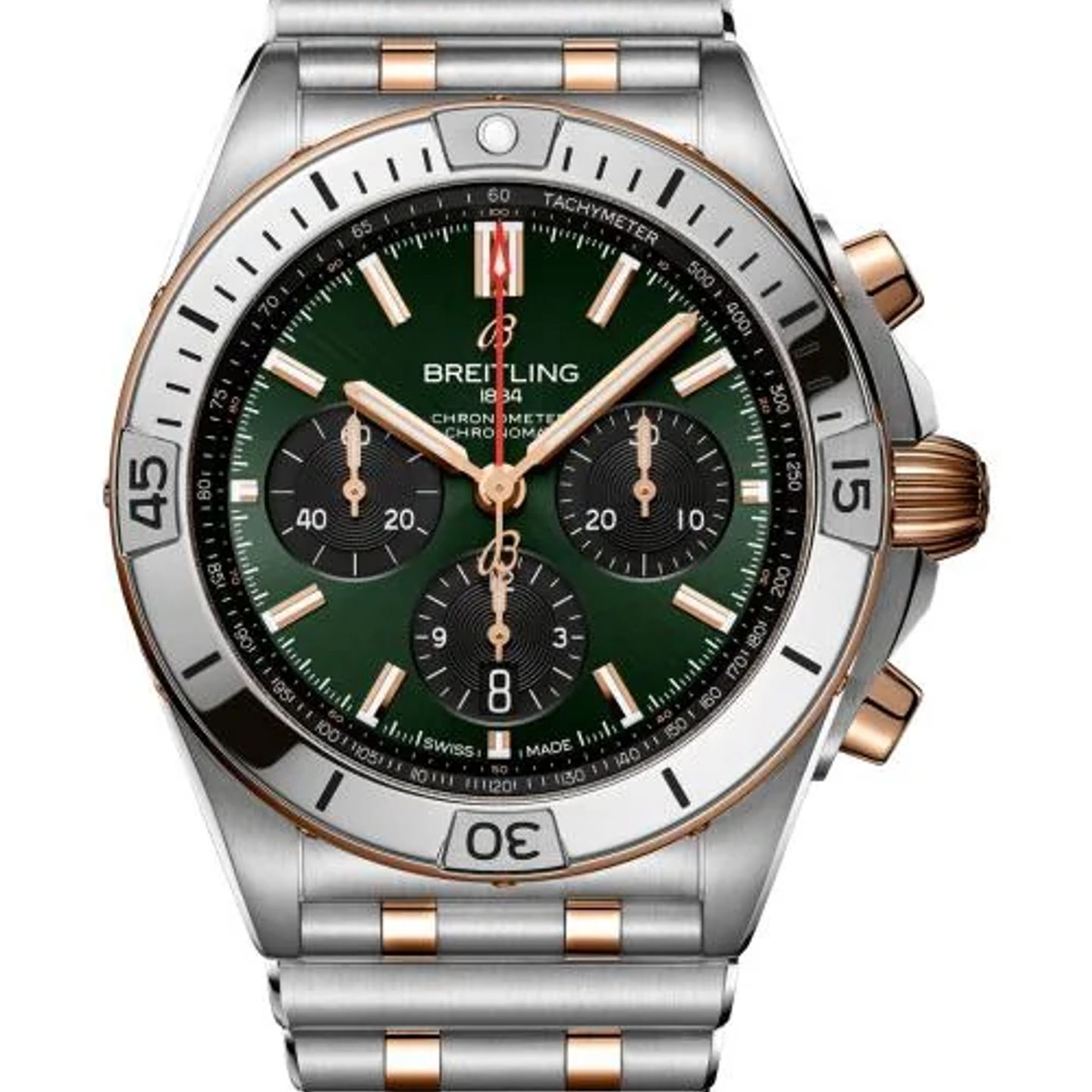 Breitling Chronomat 42 UB0134131L1U1 (2026) - Groen wijzerplaat 43mm Goud/Staal (1/1)