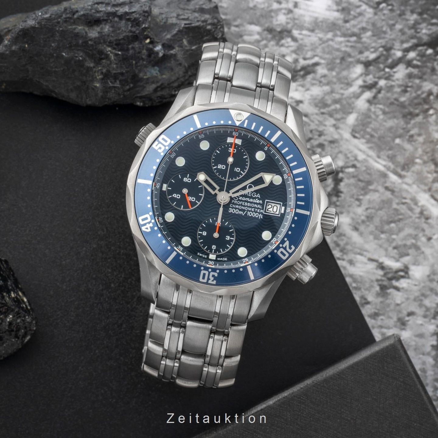 Omega Seamaster Diver 300 M 2298.80.00 (Onbekend (willekeurig serienummer)) - Blauw wijzerplaat 42mm Titanium (3/8)