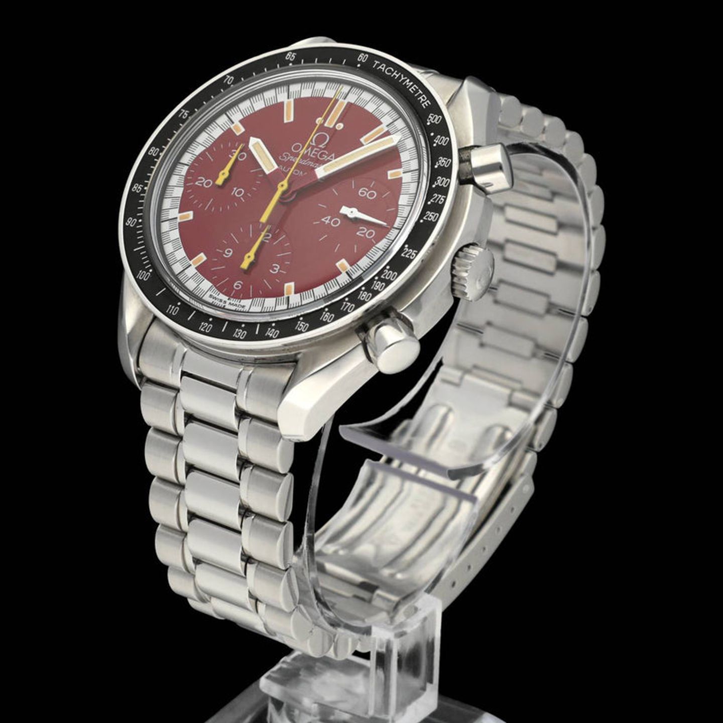 Omega Speedmaster Reduced 3510.61.00 (1998) - Red dial 39 mm Steel case (5/7)