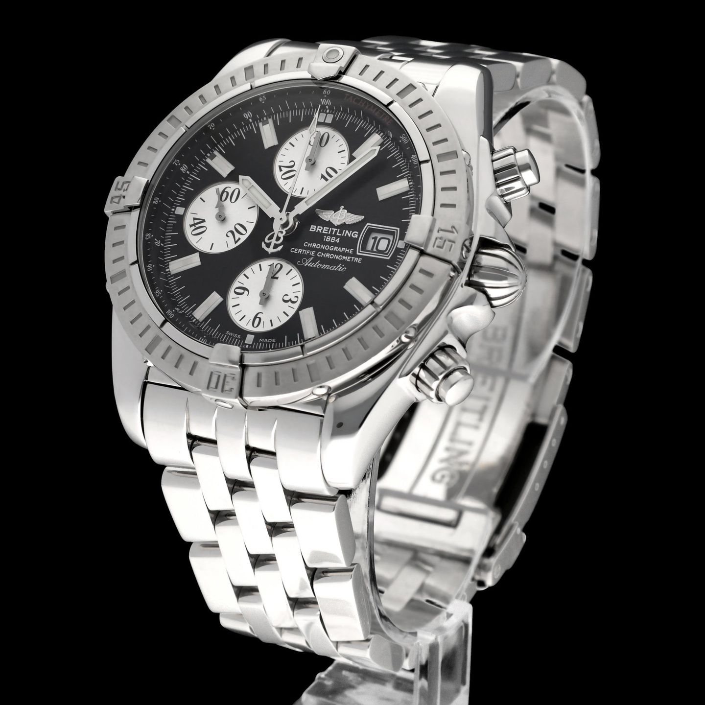 Breitling Chronomat Evolution A13356 (2011) - Zwart wijzerplaat 44mm Staal (2/8)
