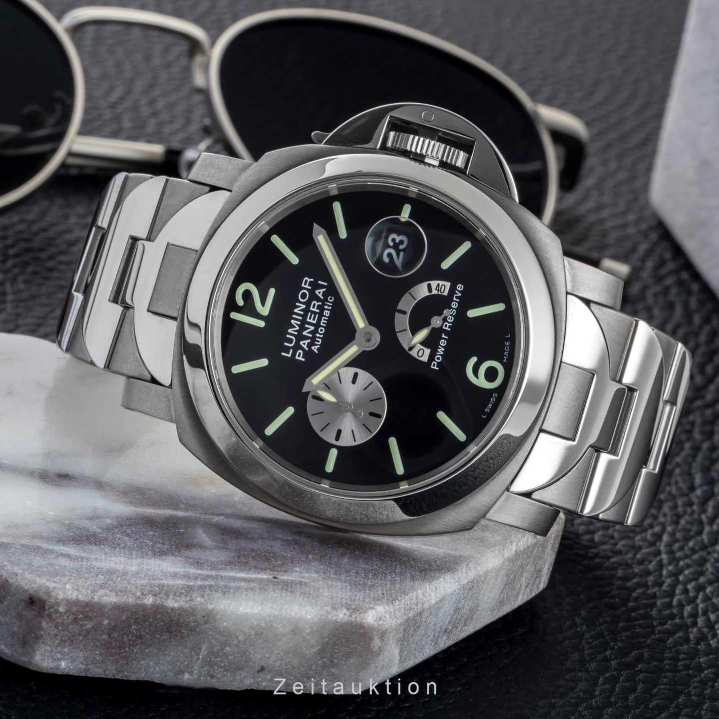 Panerai Luminor Power Reserve PAM00171 (Onbekend (willekeurig serienummer)) - Zwart wijzerplaat 44mm Staal (2/8)