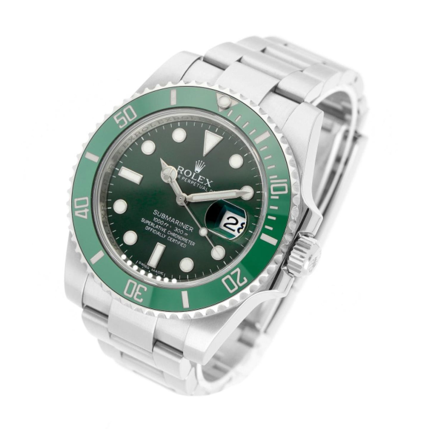 Rolex Submariner Date 116610LV (2015) - Green dial 40 mm Steel case (2/5)
