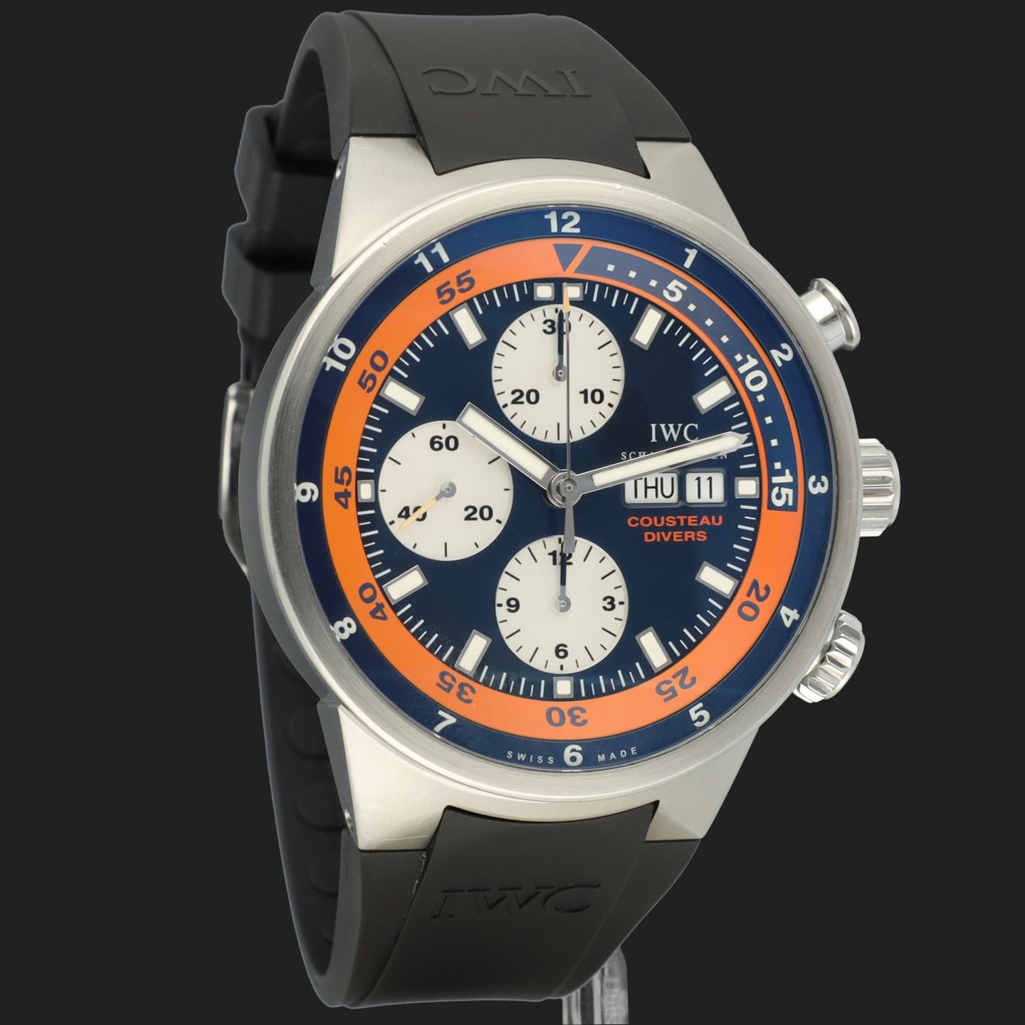 IWC Aquatimer Chronograph IW378101 (2008) - Blue dial 43 mm Steel case (4/8)