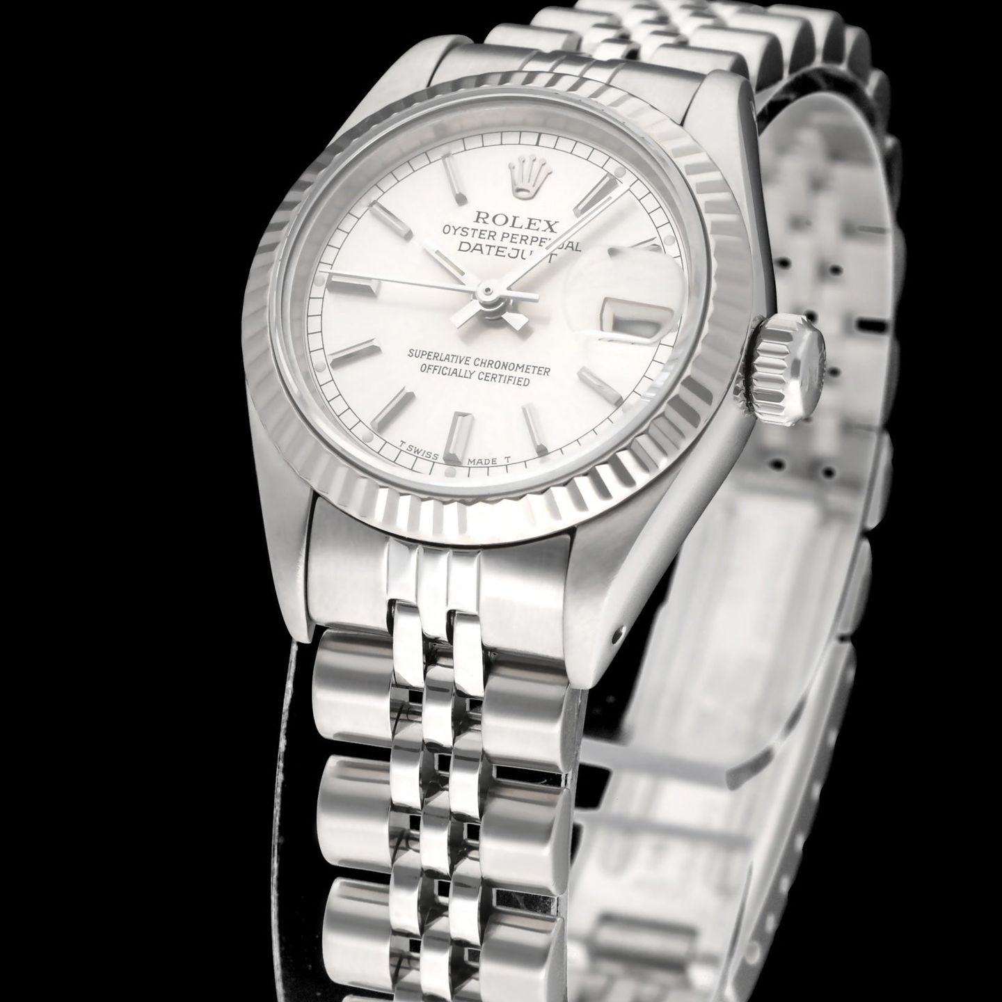 Rolex Lady-Datejust 69174 (1989) - Silver dial 26 mm Steel case (7/8)