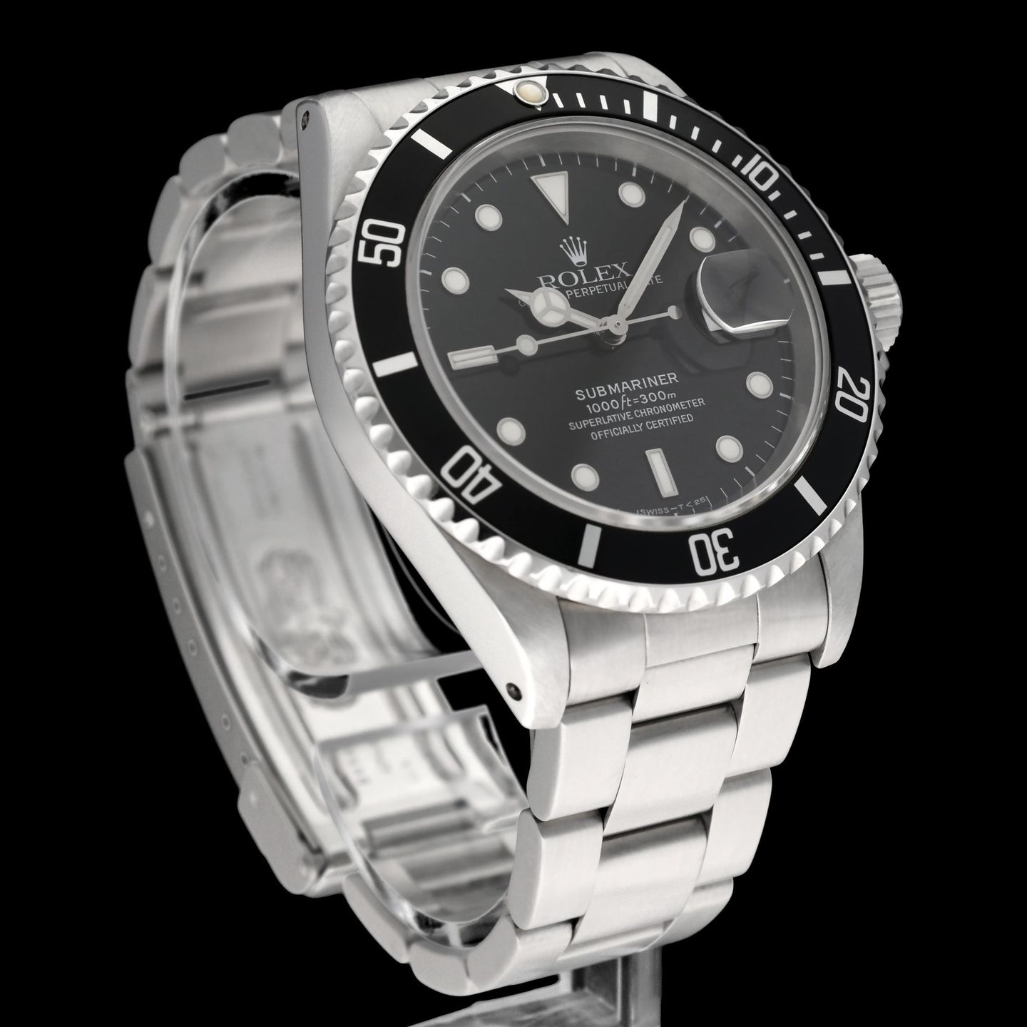 Rolex Submariner Date 16610 (1997) - Black dial 40 mm Steel case (6/8)