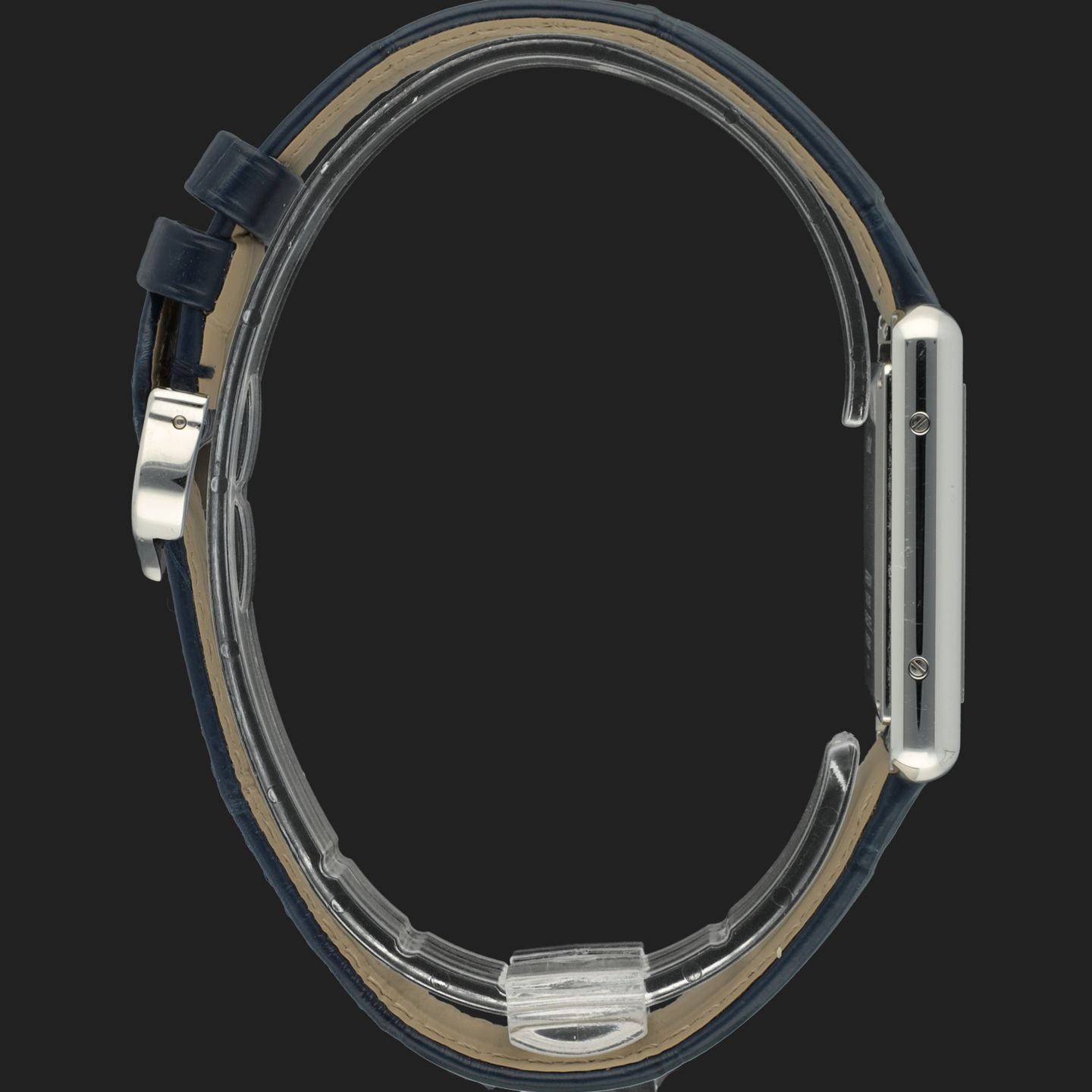 Cartier Tank WSTA0055 (2021) - Blue dial 26 mm Steel case (5/8)