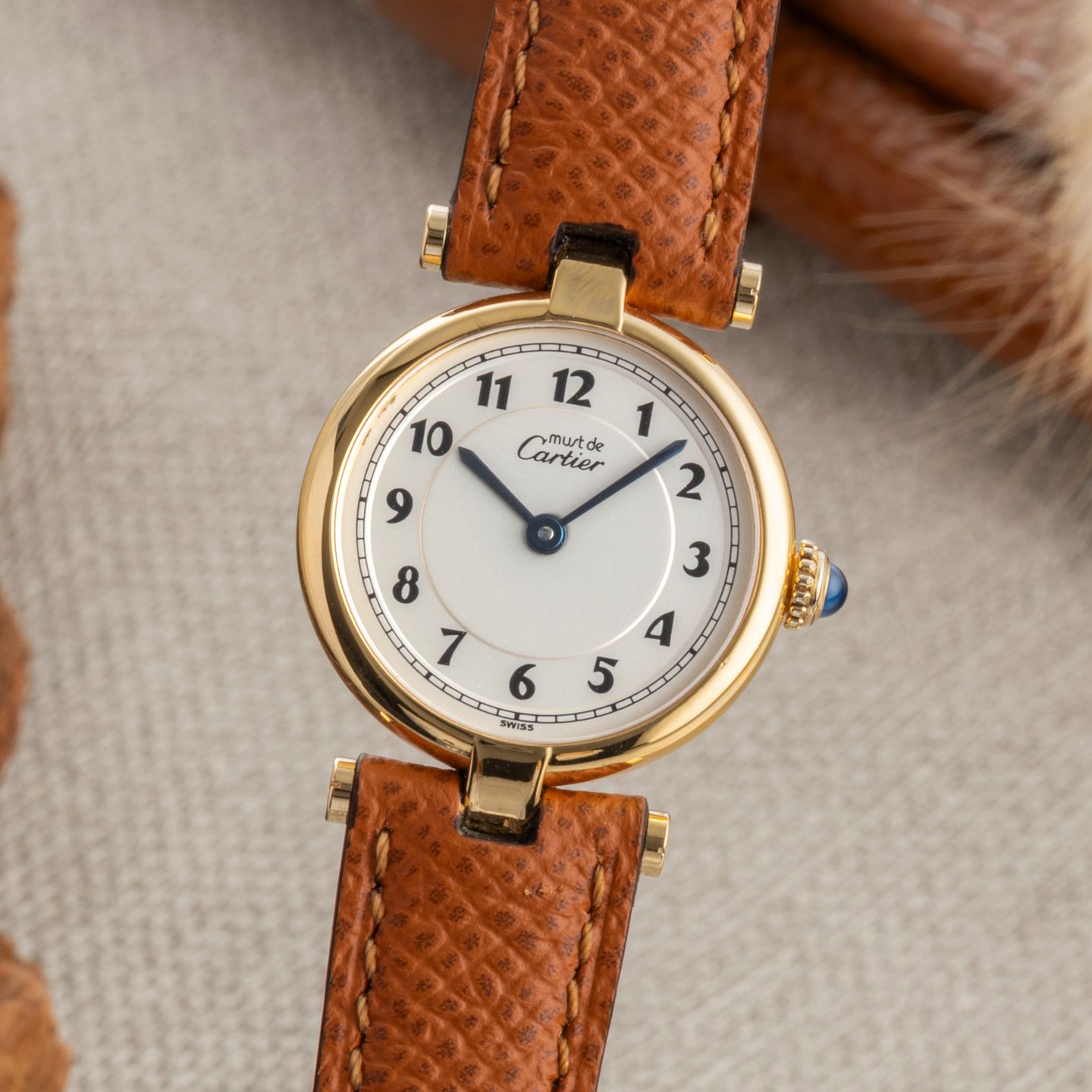 Cartier Vendome W1005354 (1990) - Silver dial 24 mm Silver case (3/8)