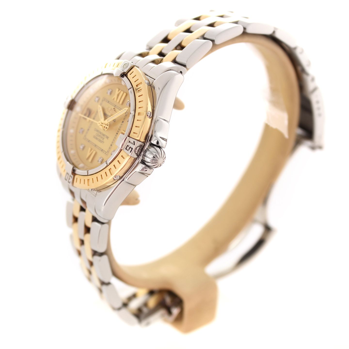 Breitling Cockpit Lady D71356 (Onbekend (willekeurig serienummer)) - Goud wijzerplaat 32mm Goud/Staal (4/7)