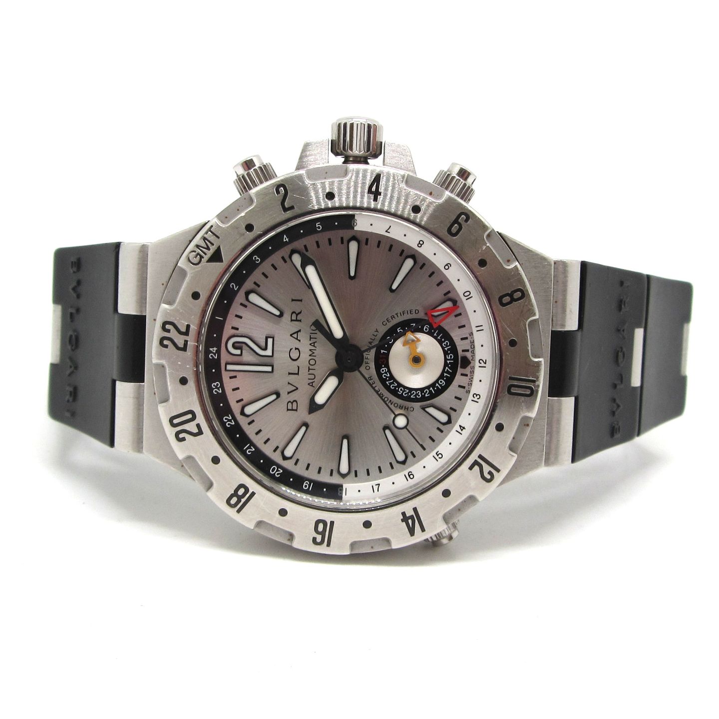 Bulgari Diagono GMT40S (Unknown (random serial)) - Silver dial 41 mm Steel case (2/6)