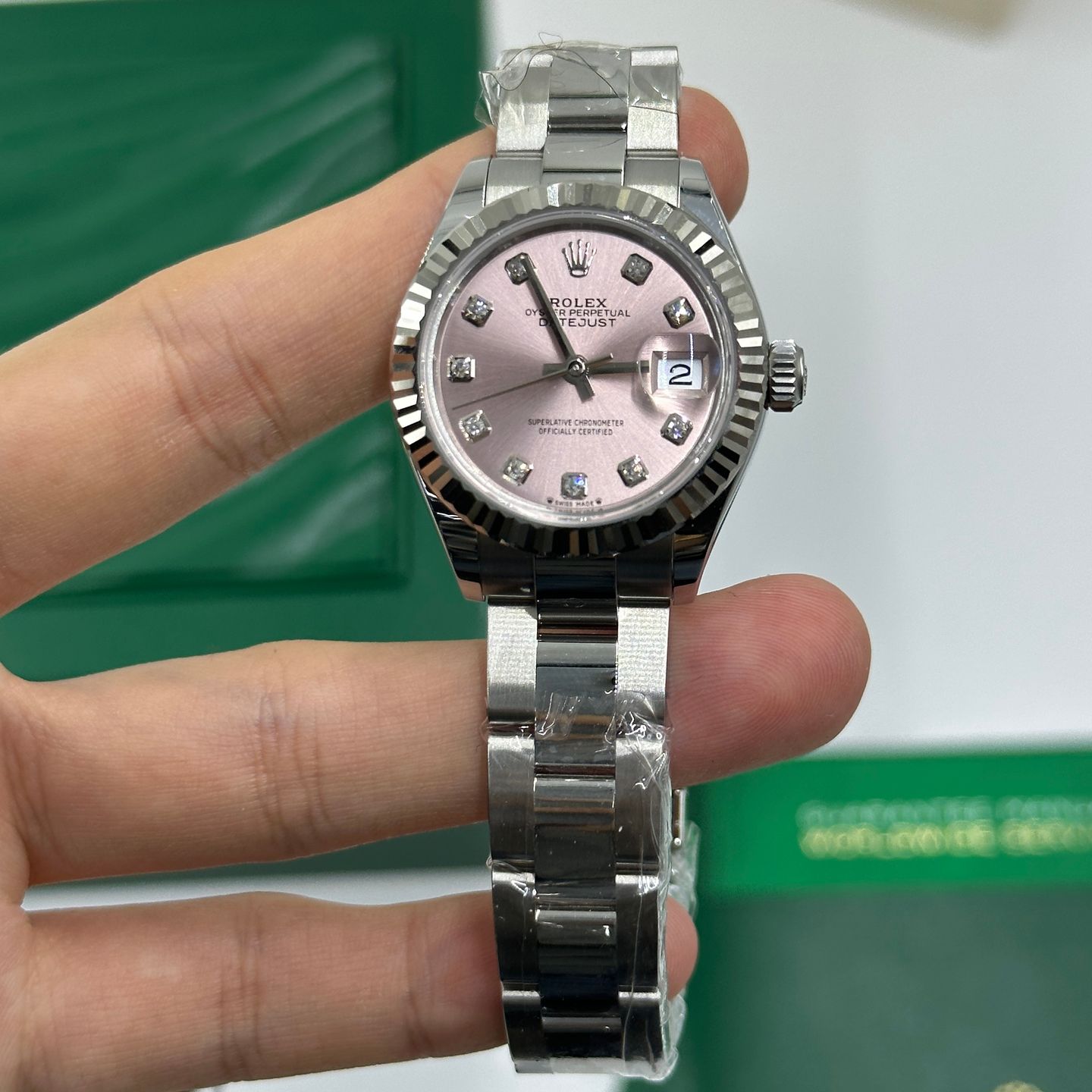 Rolex Lady-Datejust 279174 (2025) - Onbekend wijzerplaat 28mm Staal (1/6)