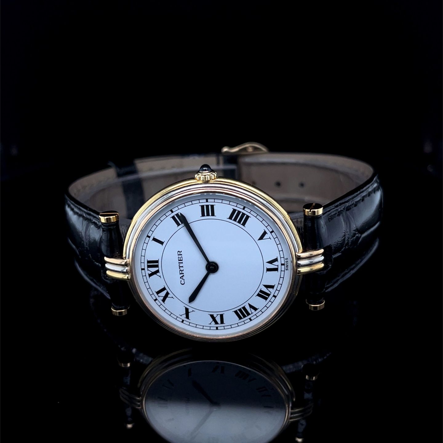 Cartier Vendome 81003 (Onbekend (willekeurig serienummer)) - Wit wijzerplaat 30mm Geelgoud (8/8)
