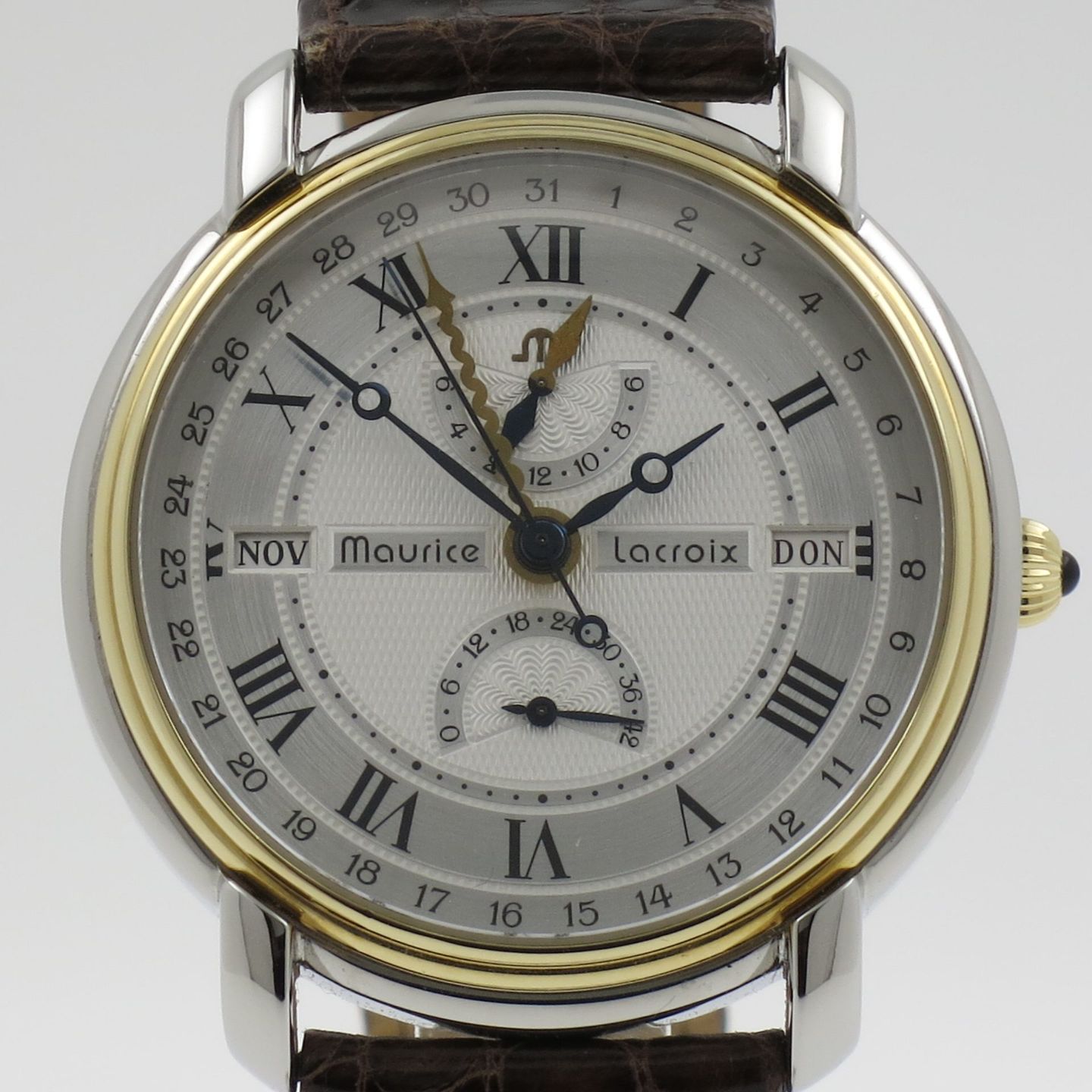 Maurice Lacroix Masterpiece 51411 (1994) - Zilver wijzerplaat 38mm Goud/Staal (1/4)