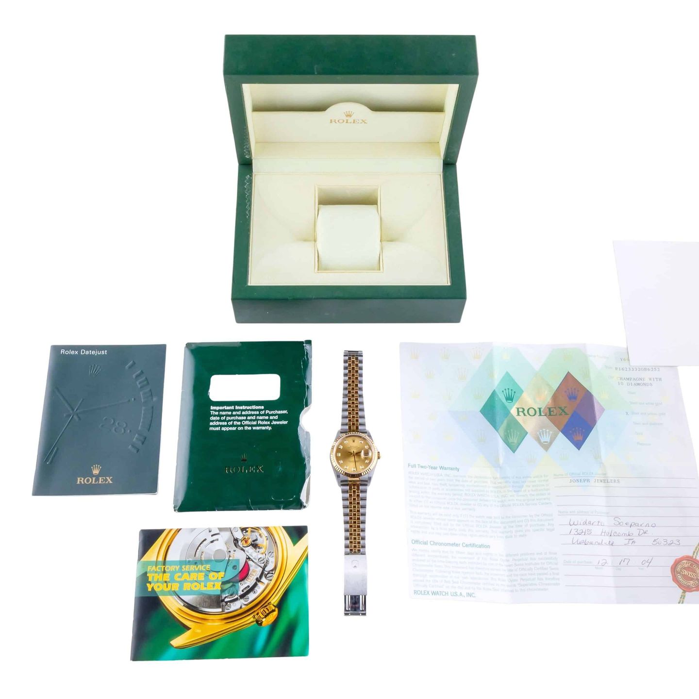 Rolex Datejust 36 16233 (2002) - 36 mm Gold/Steel case (8/8)