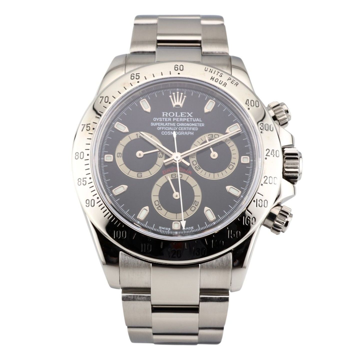 Rolex Daytona 116520 (2001) - Zwart wijzerplaat 40mm Staal (1/1)