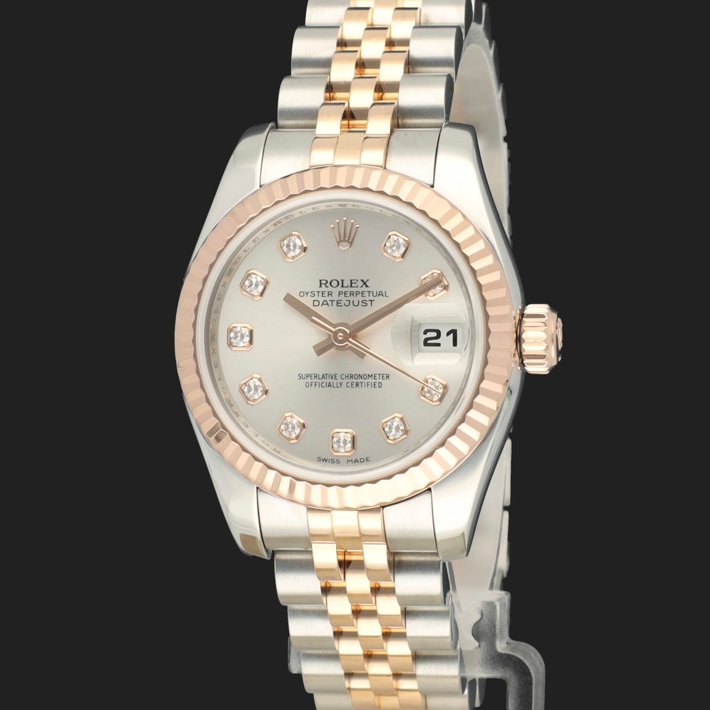 Rolex Lady-Datejust 179171 (2008) - Silver dial 26 mm Gold/Steel case (1/8)
