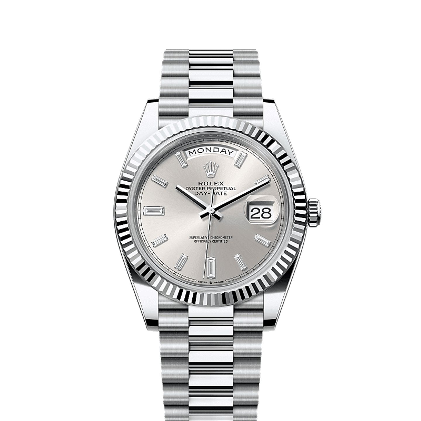 Rolex Day-Date 40 228236 (2025) - Silver dial 40 mm Platinum case (1/1)