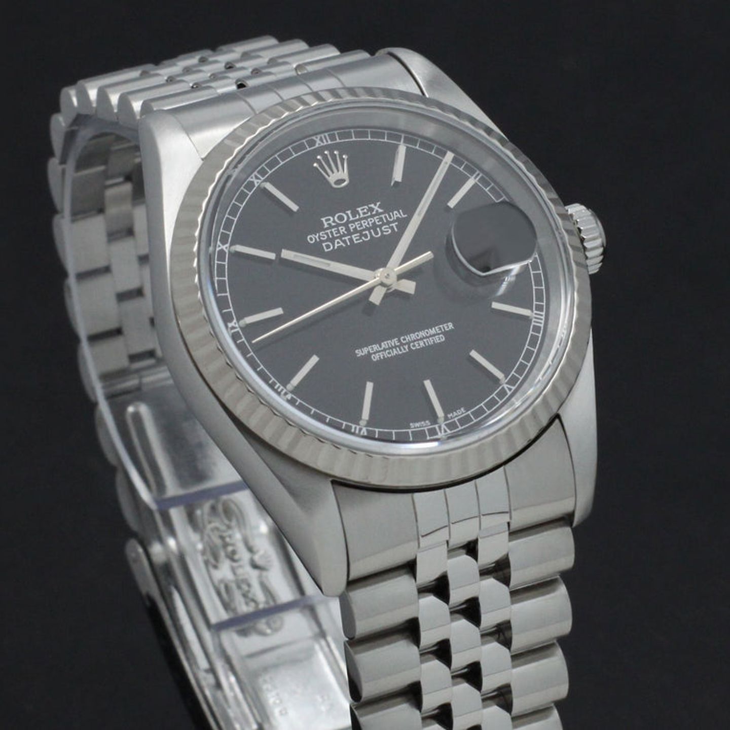 Rolex Datejust 36 16234 (2000) - Black dial 36 mm Steel case (6/7)