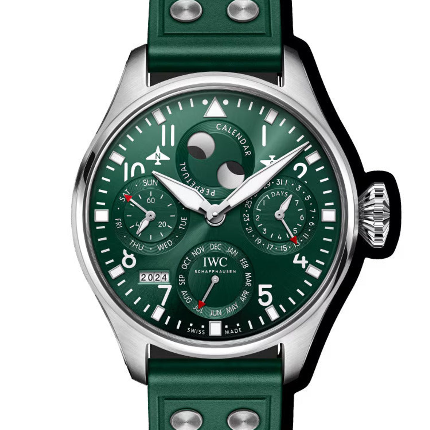 IWC Big Pilot IW503608 (2024) - Groen wijzerplaat 46mm Staal (1/1)