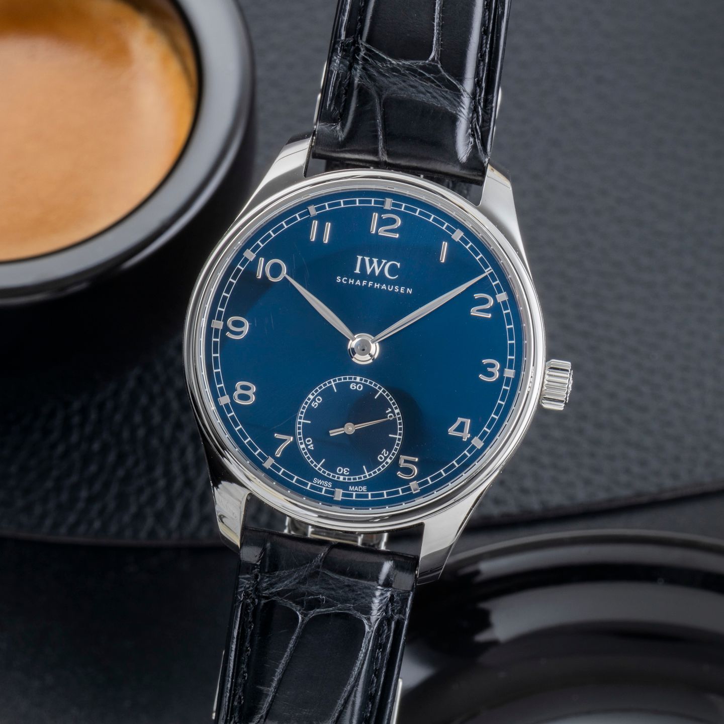 IWC Portuguese Automatic IW358305 (Unknown (random serial)) - Blue dial 40 mm Steel case (3/8)