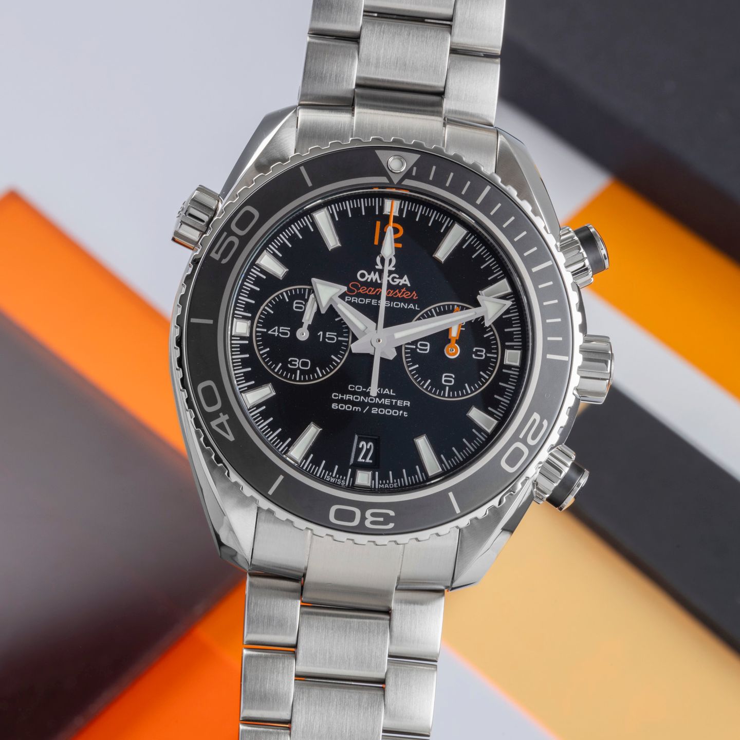 Omega Seamaster Planet Ocean Chronograph 232.30.46.51.01.003 (Onbekend (willekeurig serienummer)) - Zwart wijzerplaat 46mm Staal (3/8)