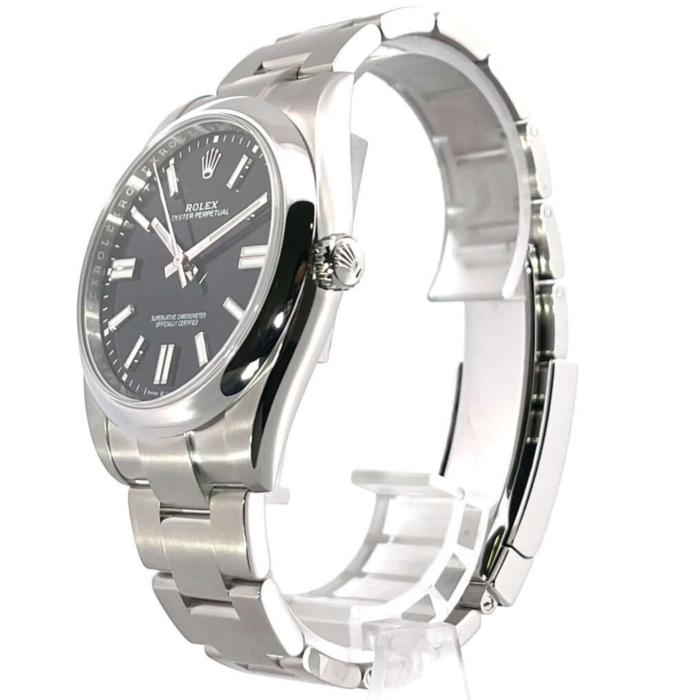 Rolex Oyster Perpetual 41 124300 (2025) - Black dial 41 mm Steel case (4/8)