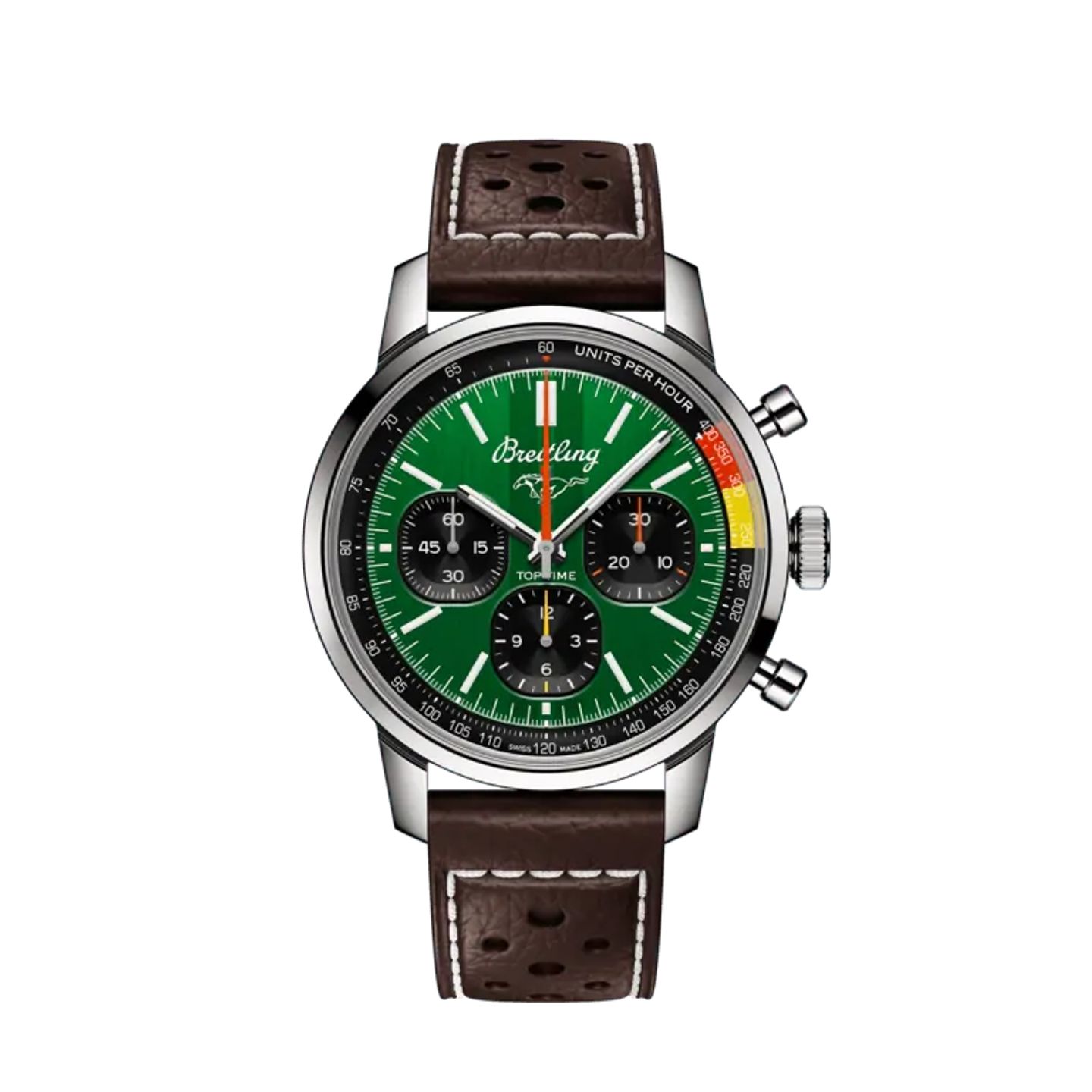 Breitling Top Time AB01762A1L1X1 (2024) - Groen wijzerplaat 41mm Staal (1/1)