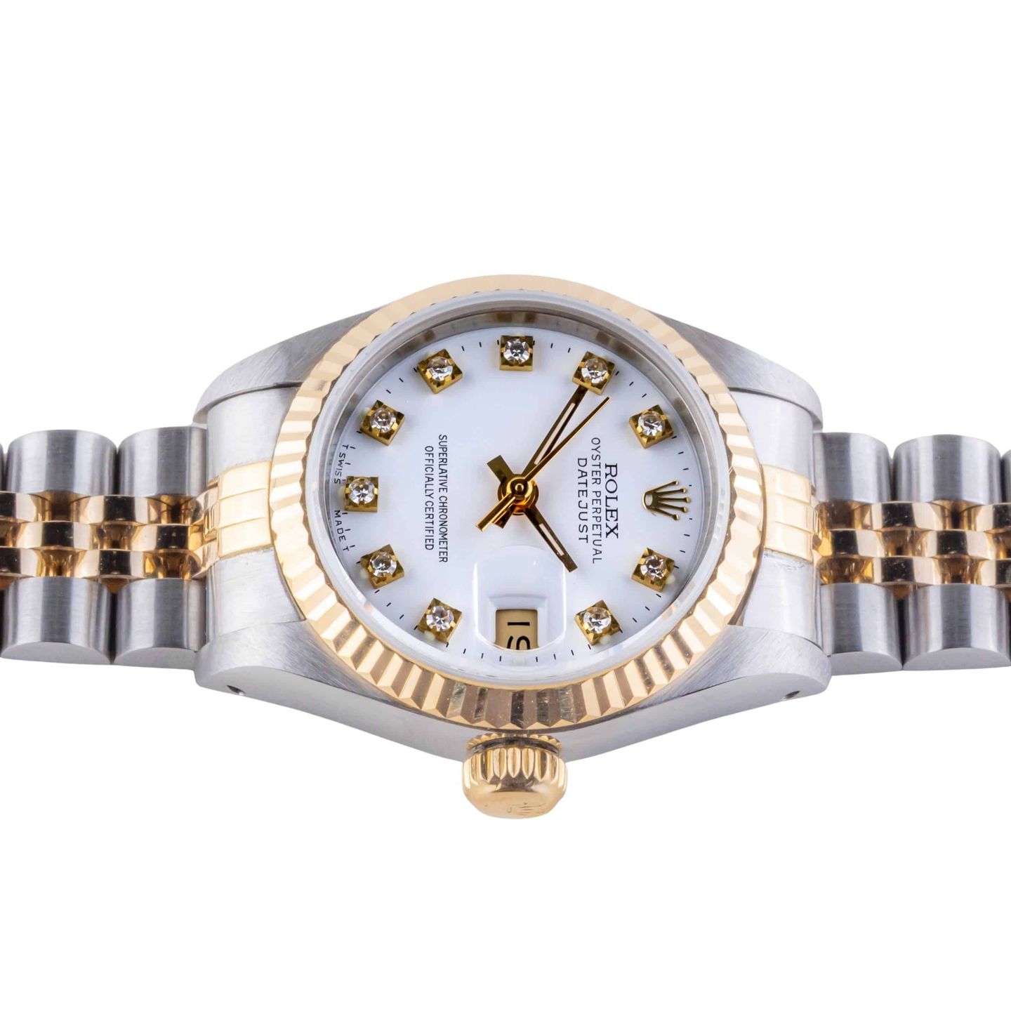 Rolex Lady-Datejust 69173 (1990) - White dial 26 mm Gold/Steel case (6/8)
