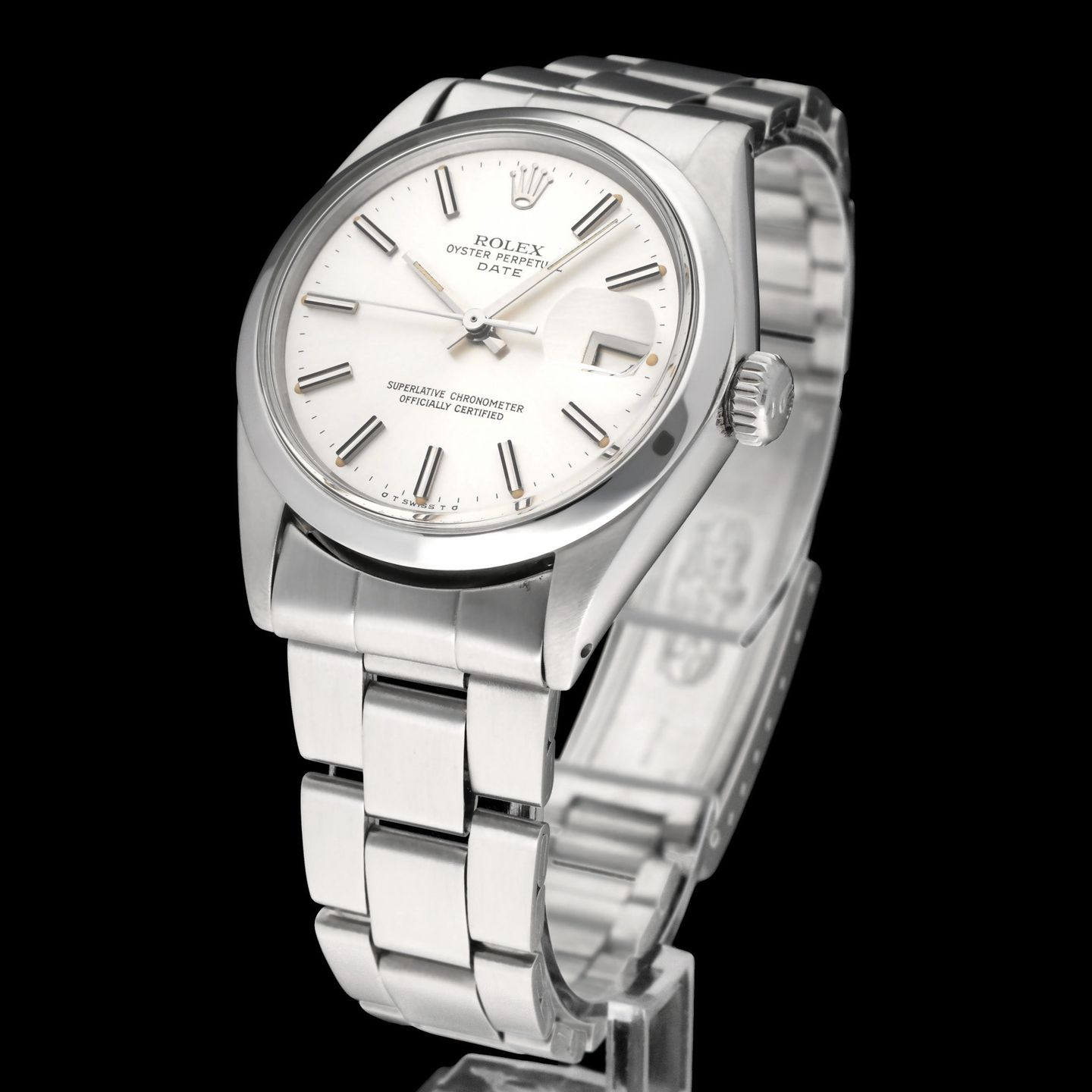 Rolex Oyster Perpetual Date 1500 (1972) - Silver dial 34 mm Steel case (2/7)